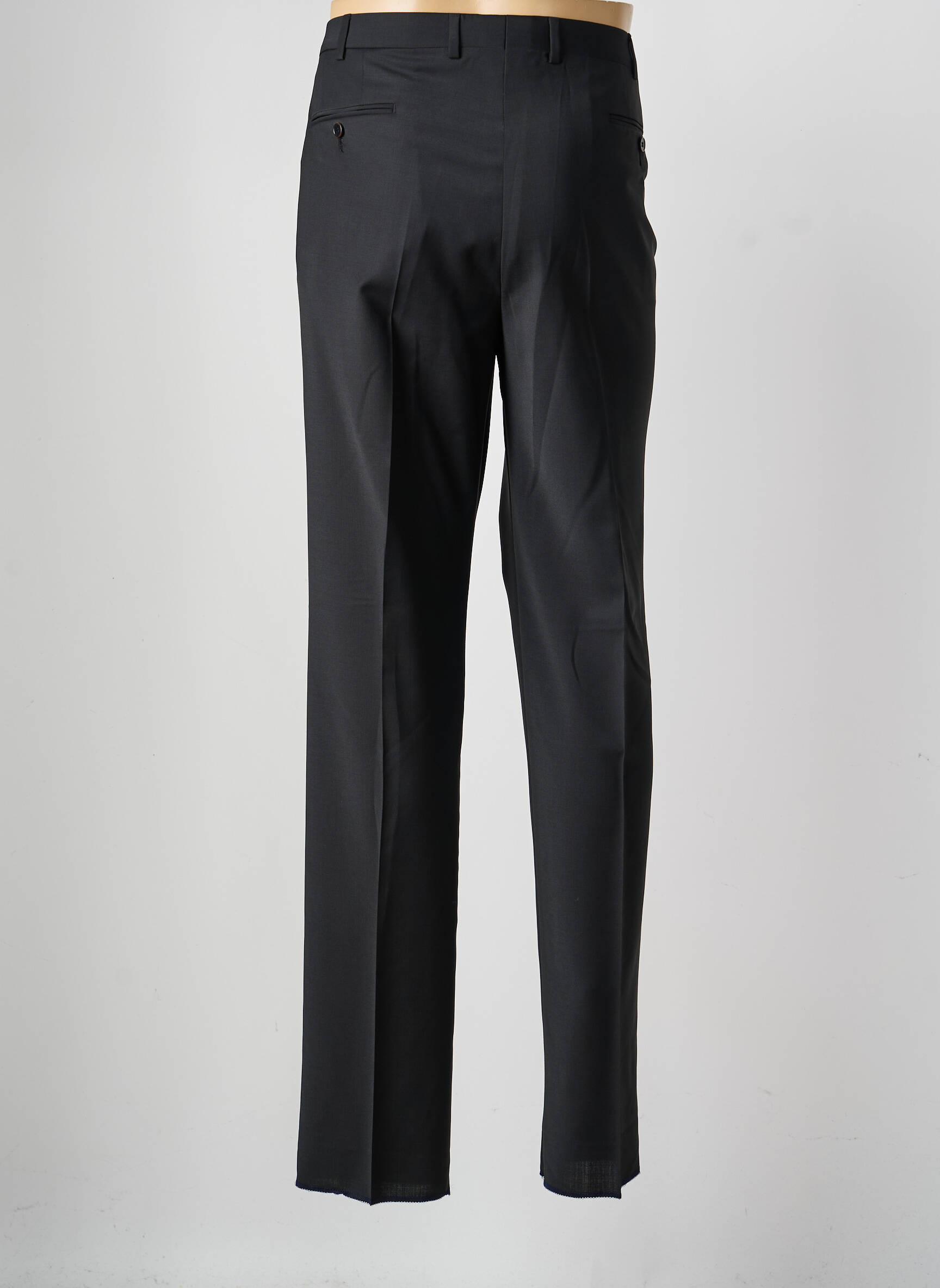 Pantalon drept țesătură poplin mărime normală negru SAINT HILAIRE bărbat