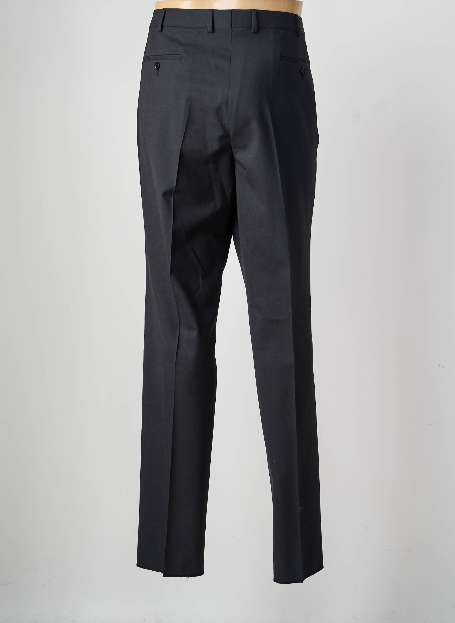 Pantalon drept țesătură melanj mărime normală negru SAINT HILAIRE bărbat