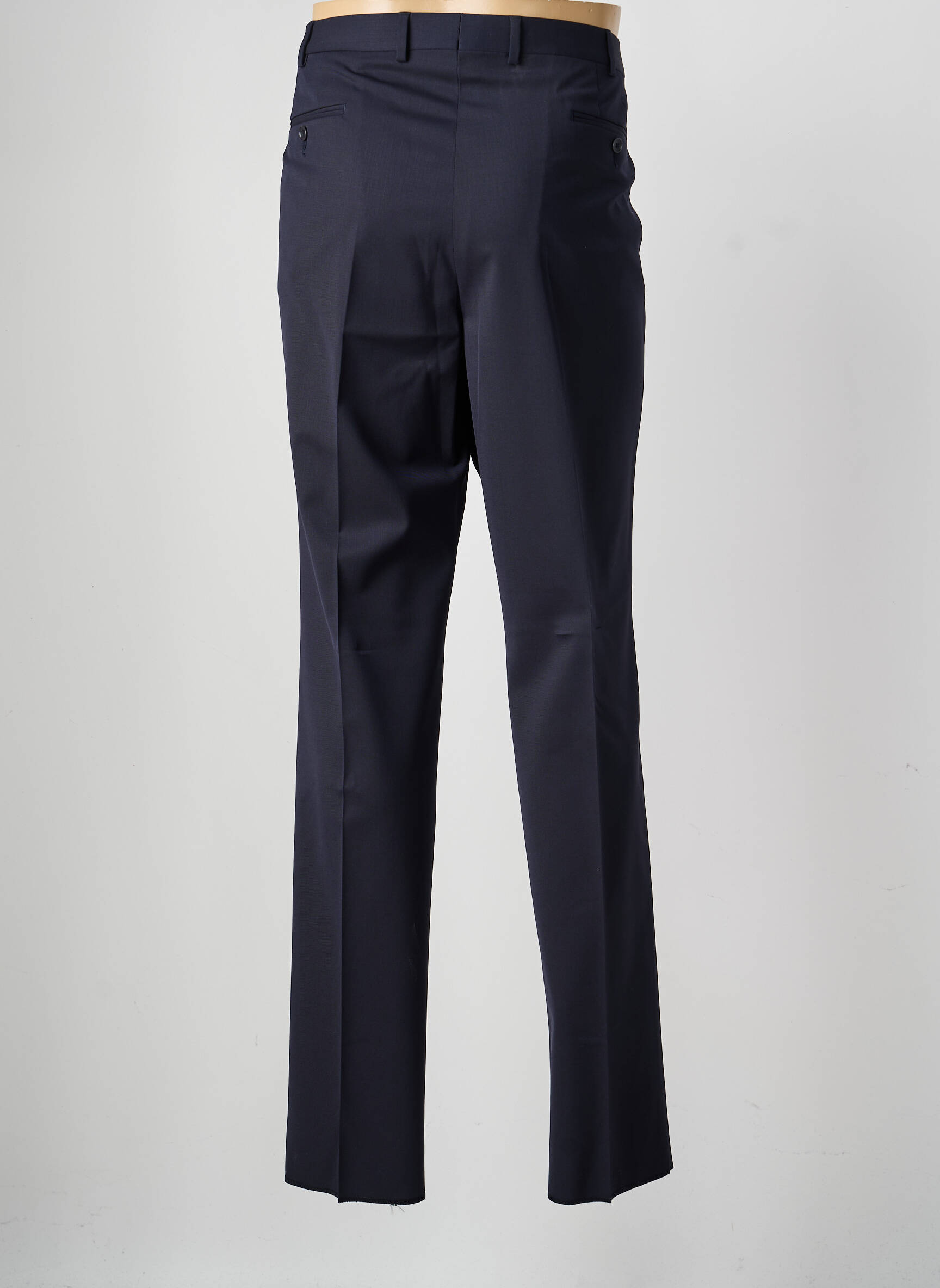 Pantalon drept țesătură poplin mărime normală albastru SAINT HILAIRE bărbat