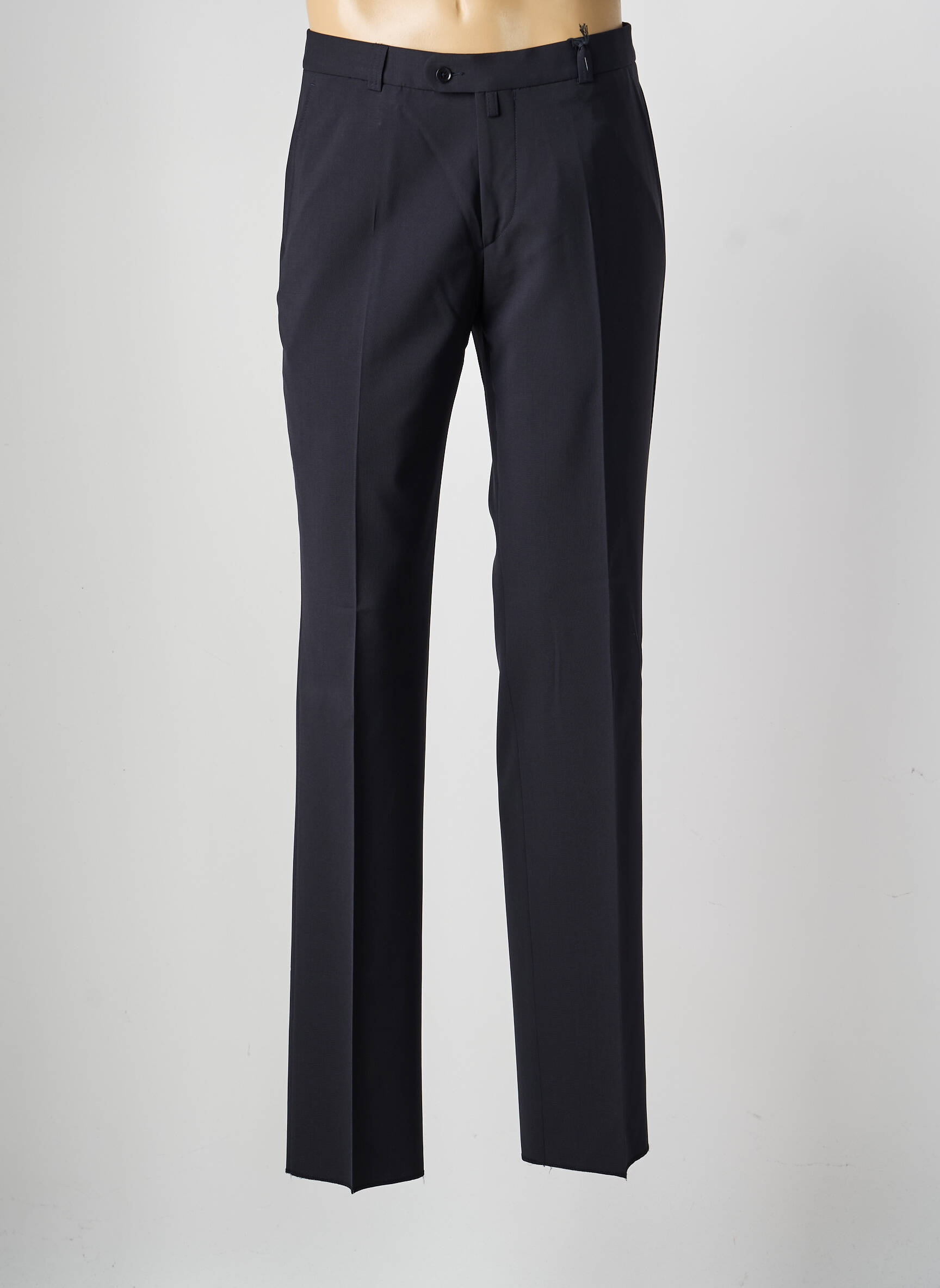 Pantalon drept țesătură poplin mărime normală albastru SAINT HILAIRE bărbat