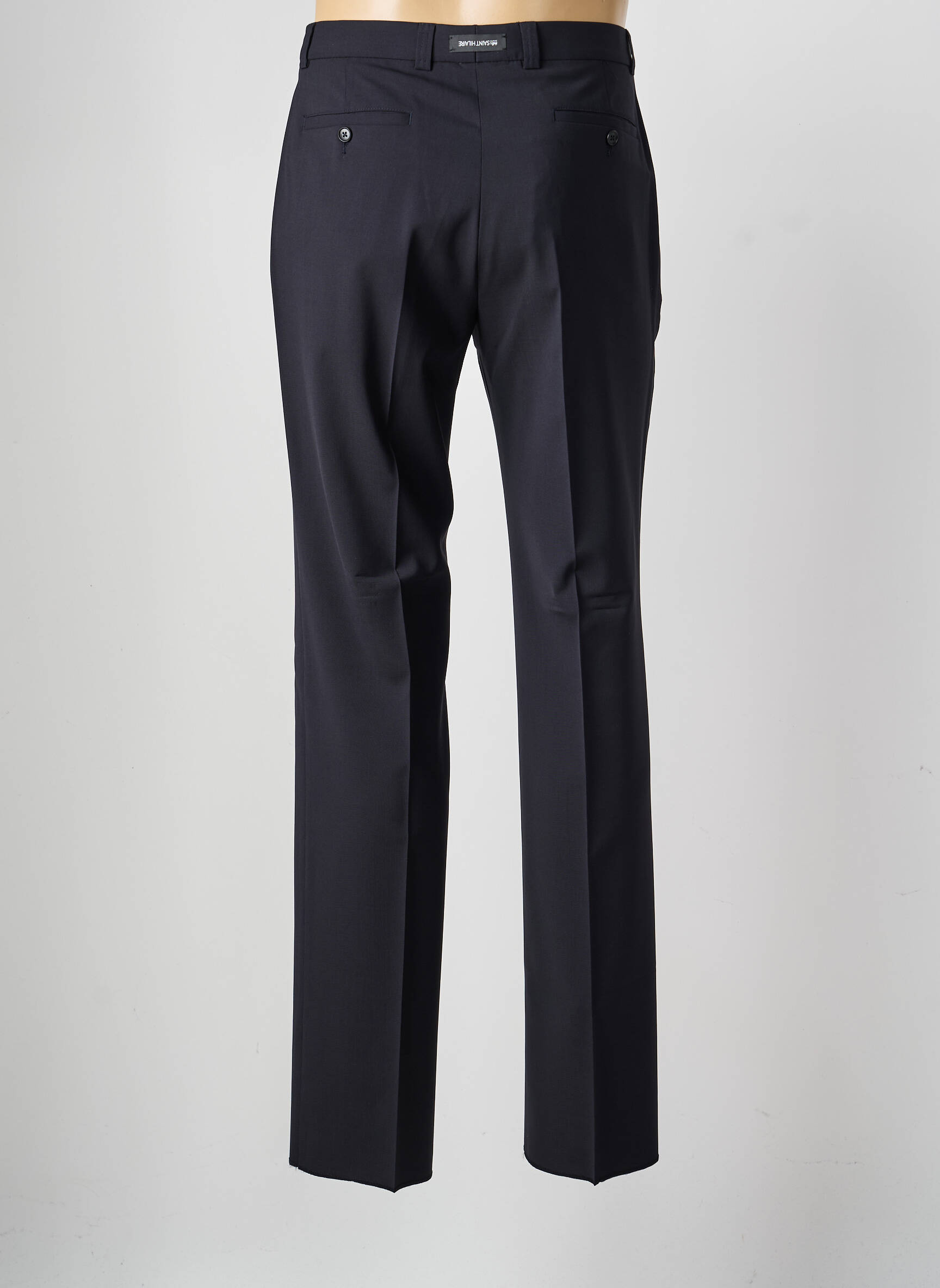 Pantalon drept țesătură poplin mărime normală albastru SAINT HILAIRE bărbat