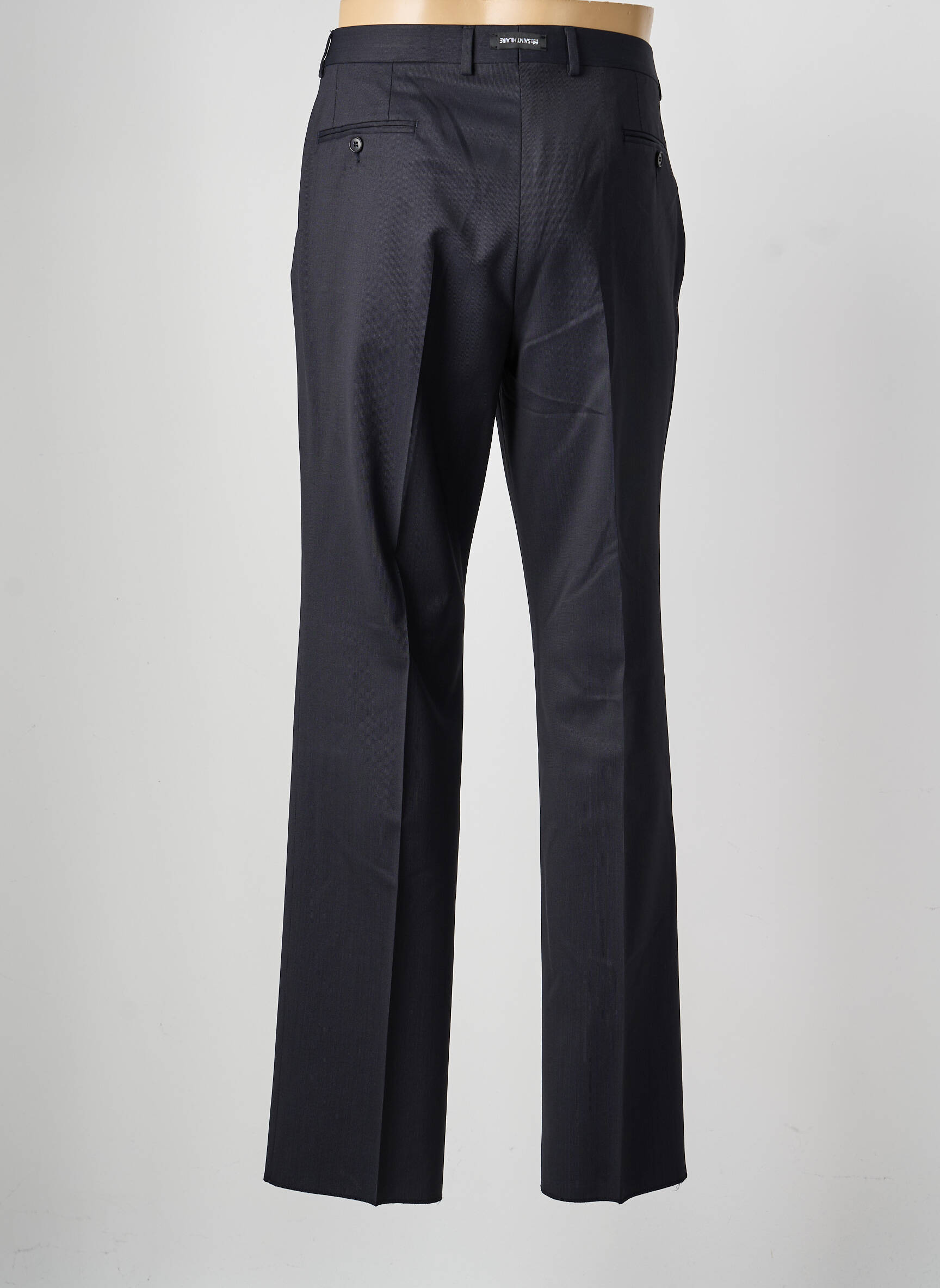 Pantalon drept talie cu cleme mărime normală albastru SAINT HILAIRE bărbat