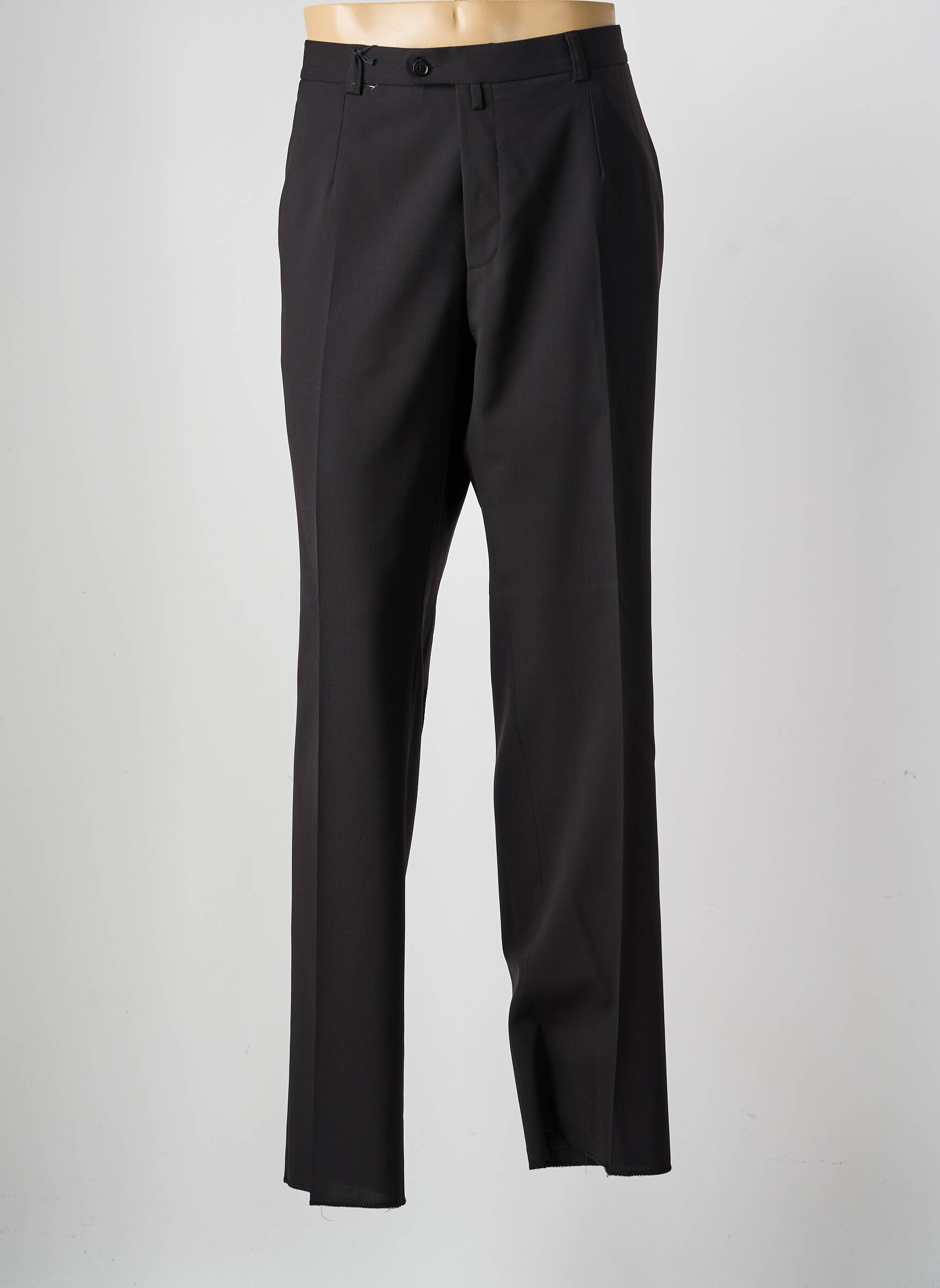 Pantalon drept țesătură poplin mărime normală negru SAINT HILAIRE bărbat