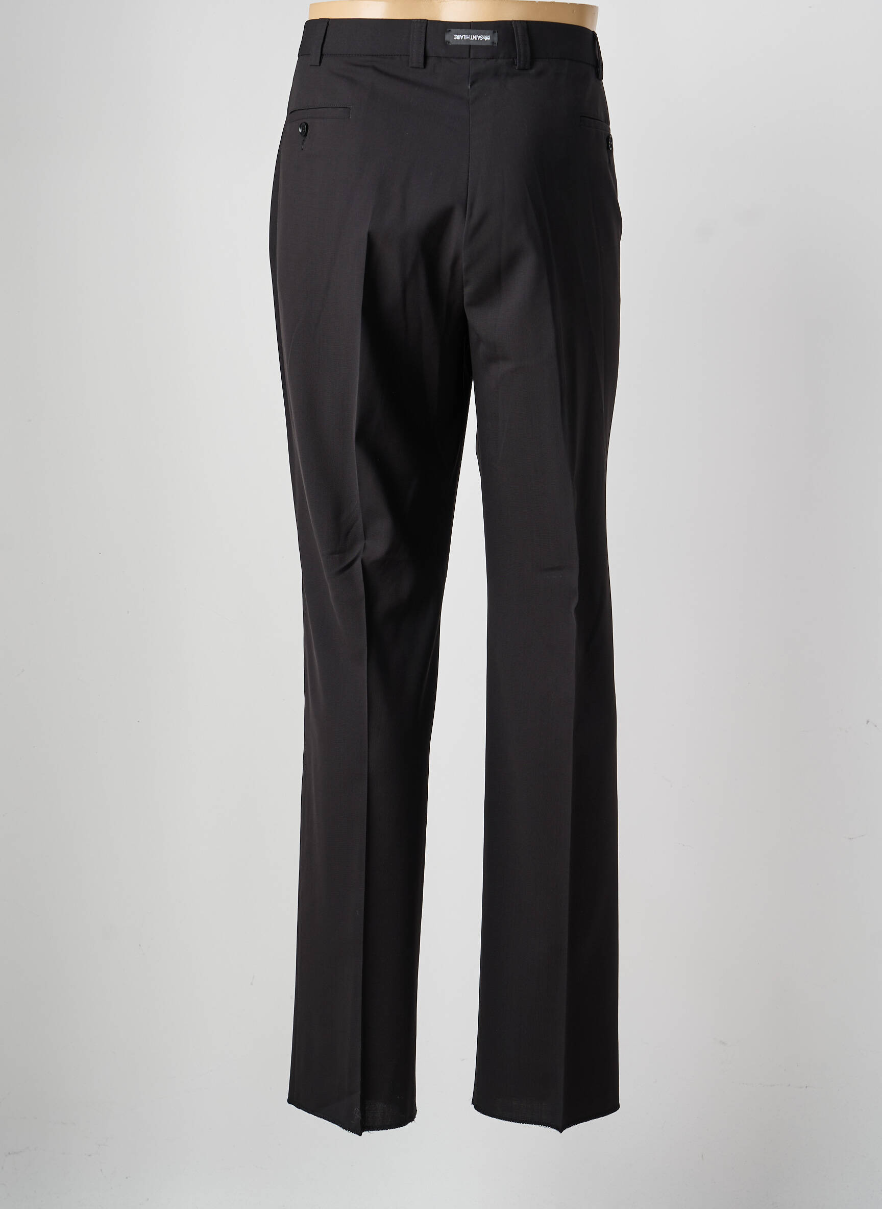 Pantalon drept țesătură poplin mărime normală negru SAINT HILAIRE bărbat