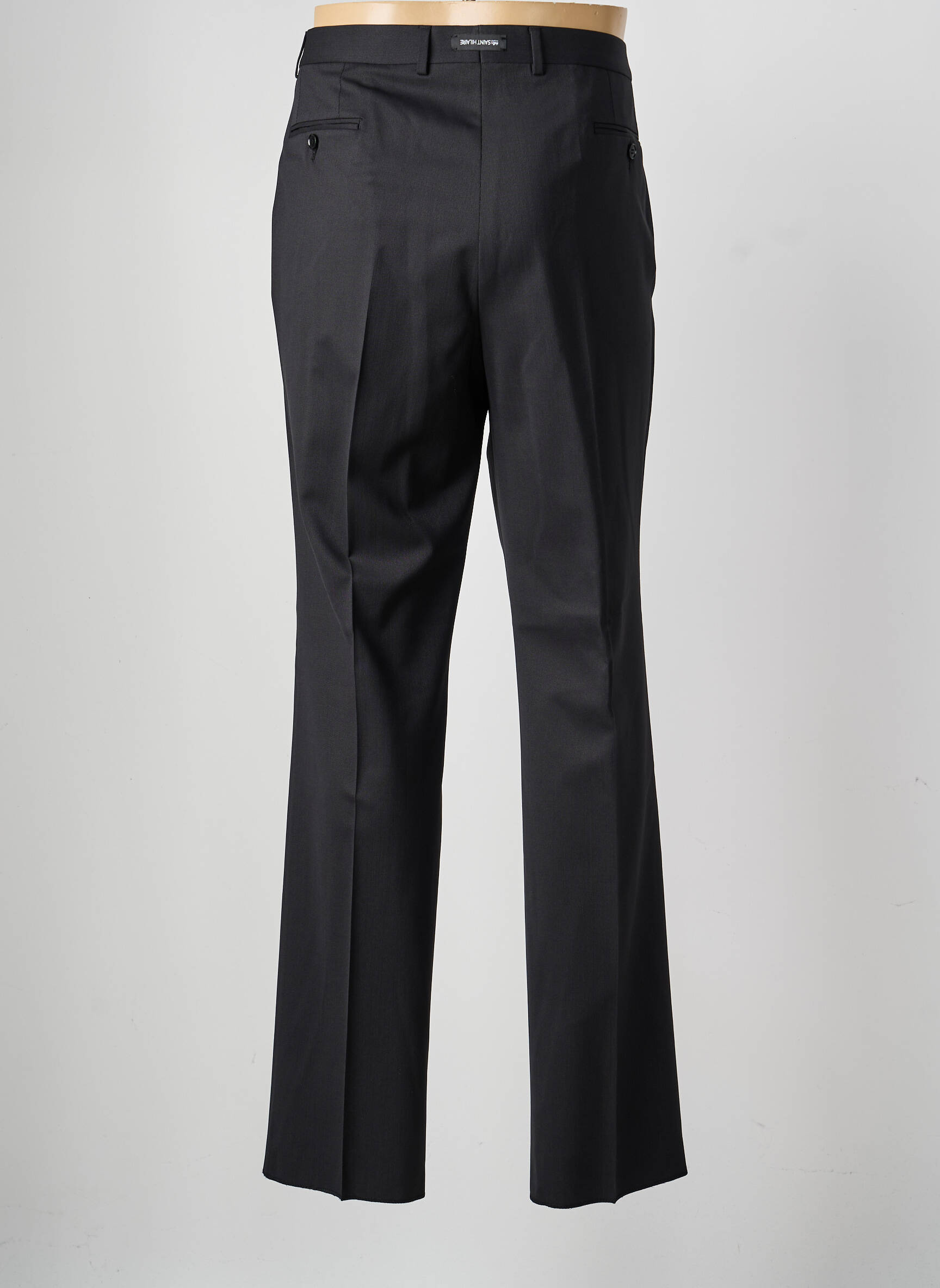 Pantalon drept talie cu cleme mărime normală negru SAINT HILAIRE bărbat