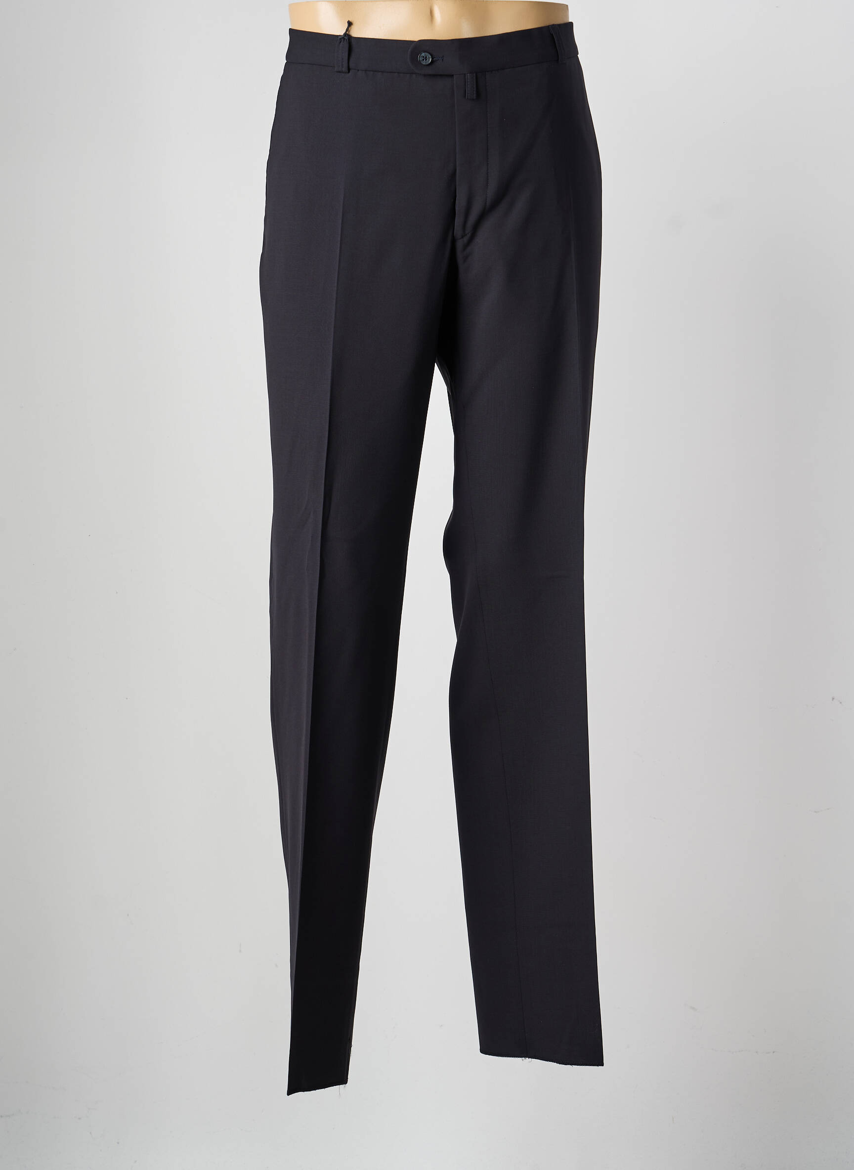 Pantalon drept țesătură poplin mărime normală negru SAINT HILAIRE bărbat