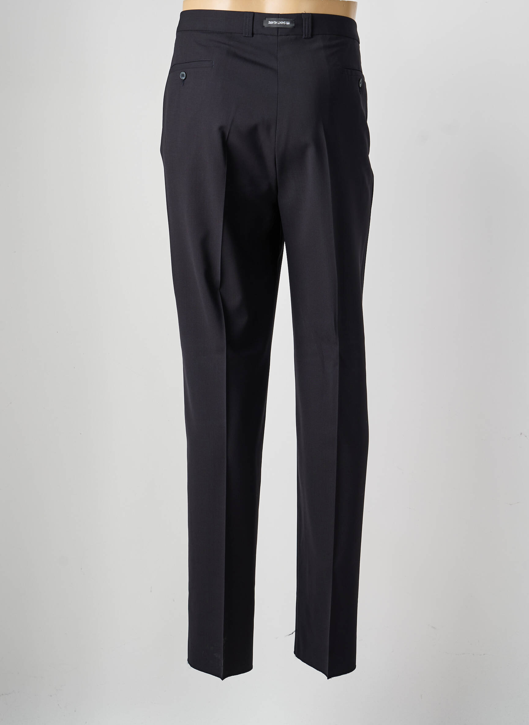 Pantalon drept țesătură poplin mărime normală negru SAINT HILAIRE bărbat