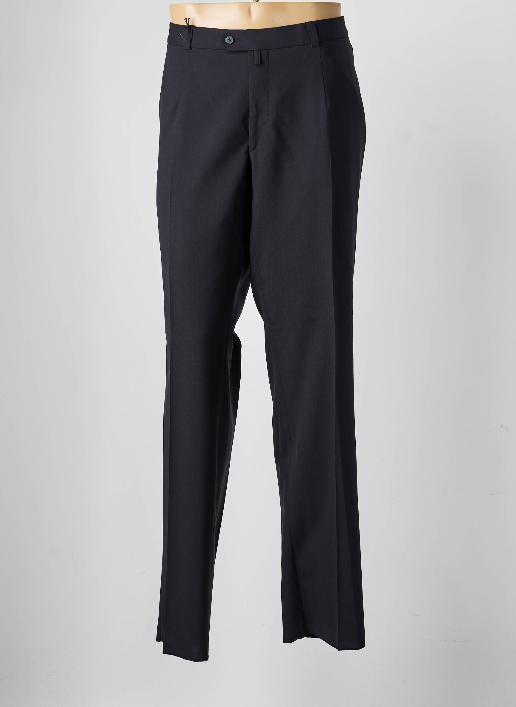 Pantalon drept talie cu cleme mărime normală negru SAINT HILAIRE bărbat