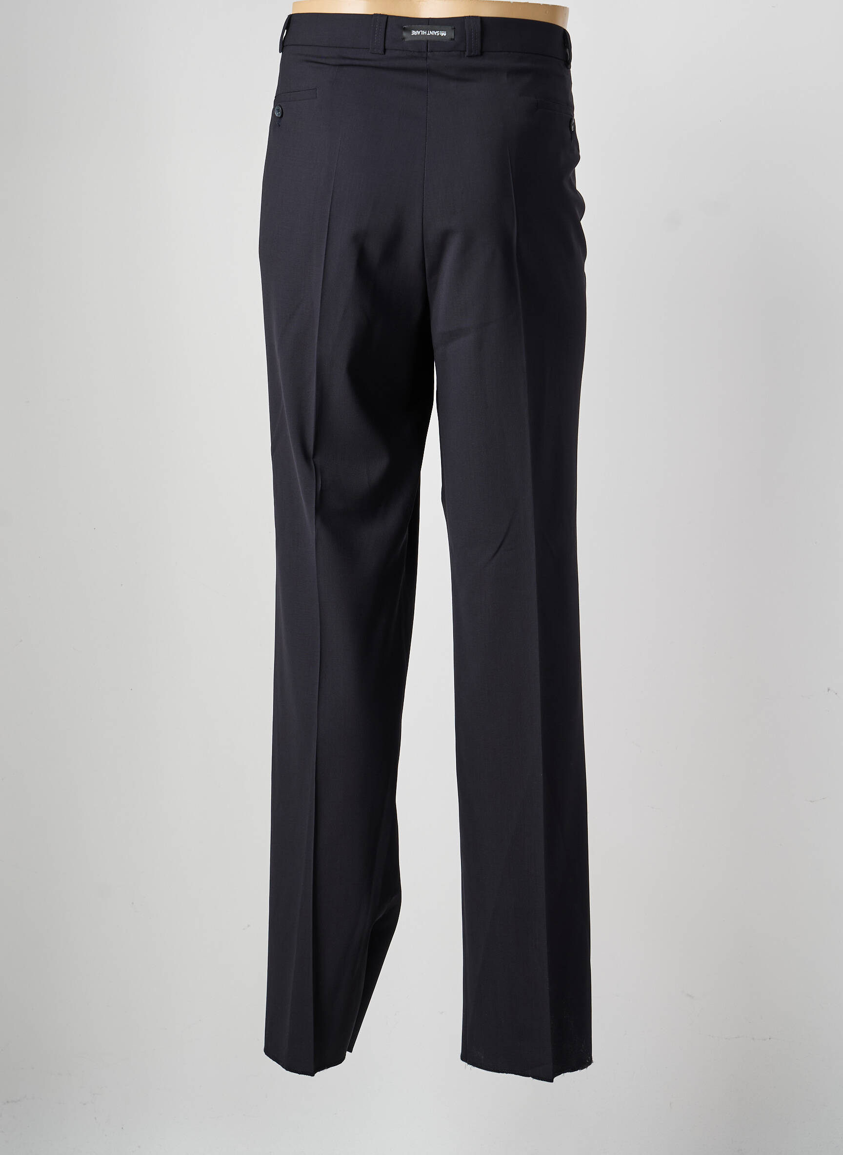 Pantalon drept talie cu cleme mărime normală negru SAINT HILAIRE bărbat