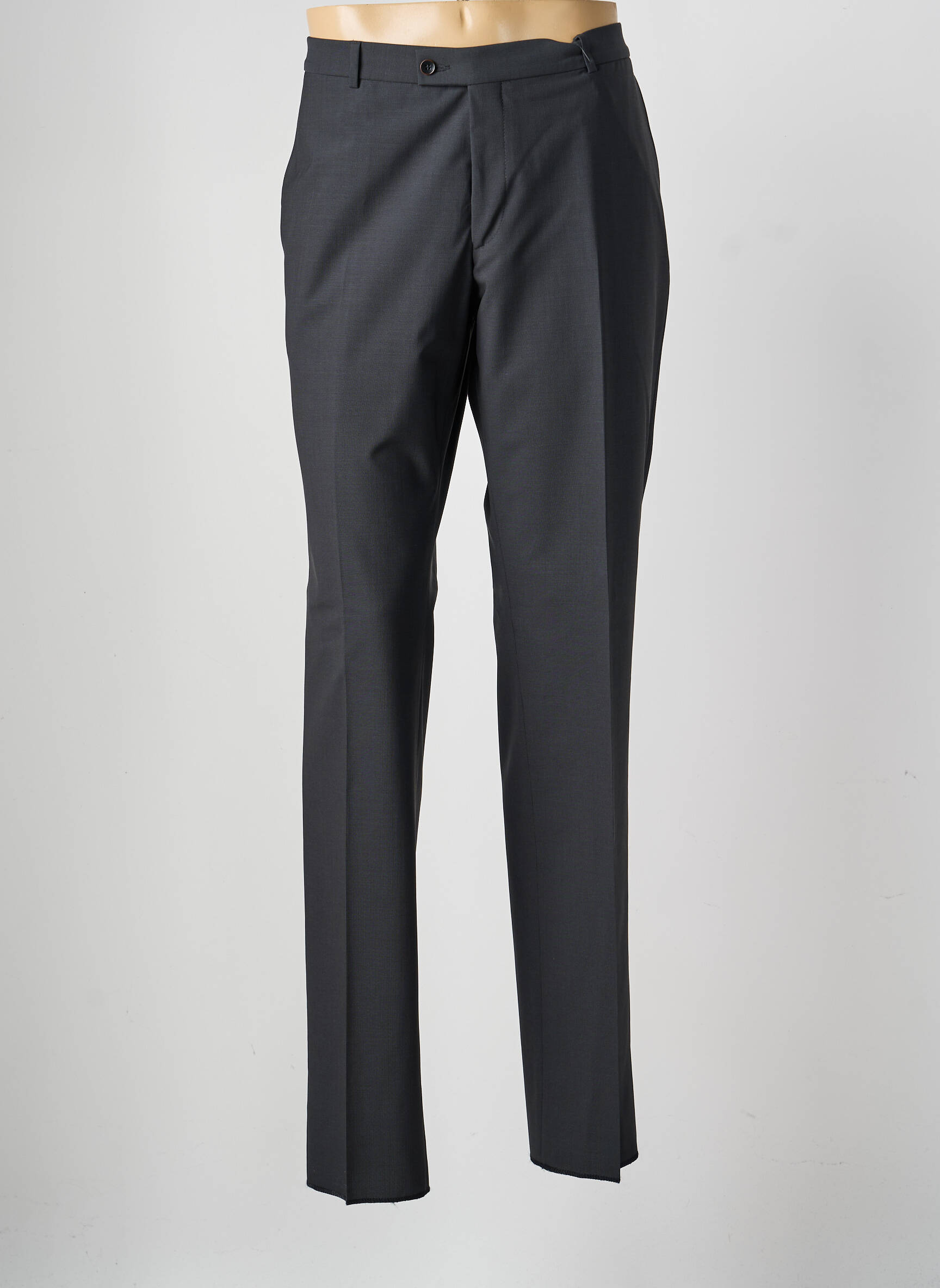 Pantalon drept talie cu cleme mărime normală gri SAINT HILAIRE bărbat