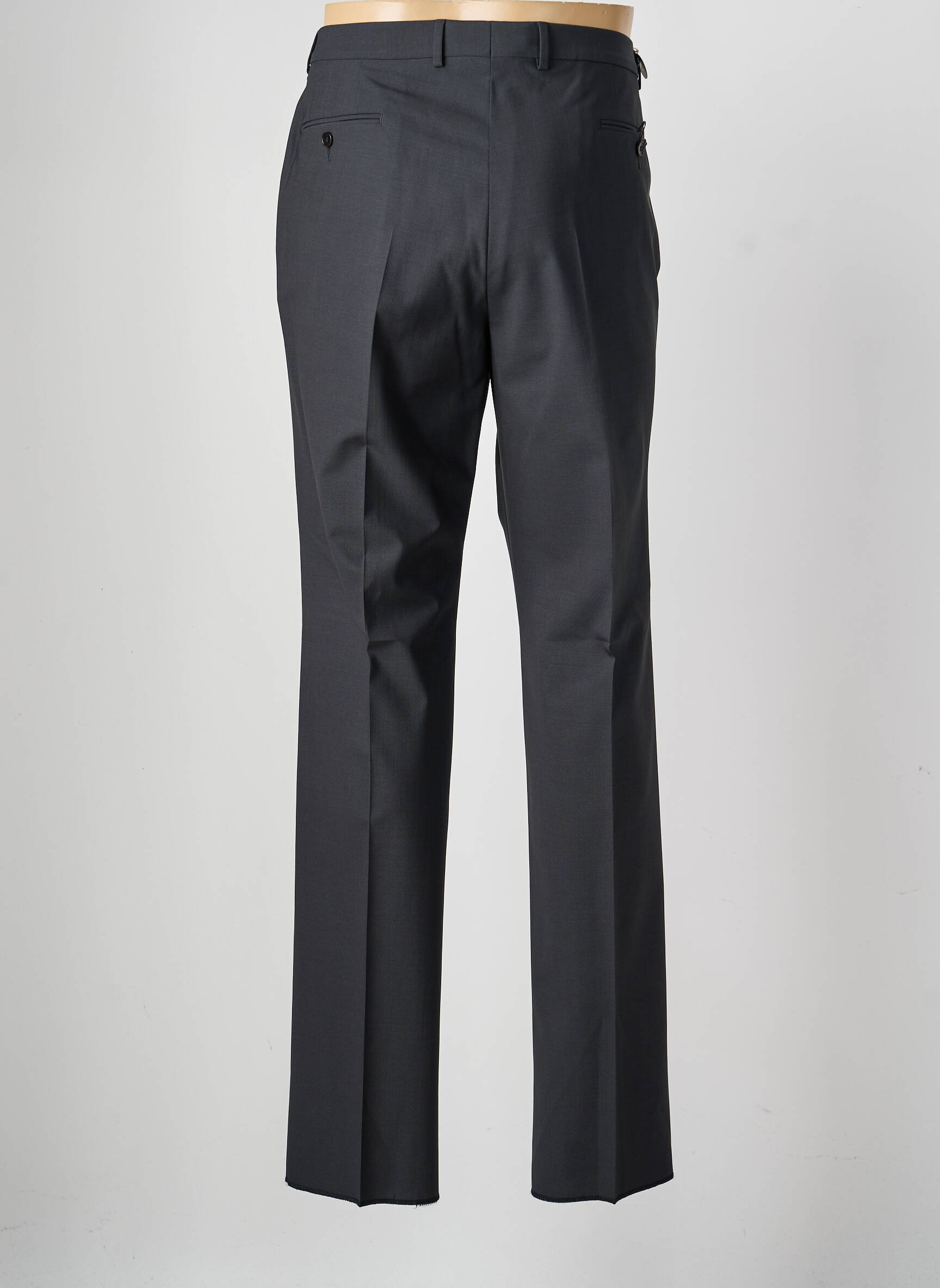 Pantalon drept talie cu cleme mărime normală gri SAINT HILAIRE bărbat