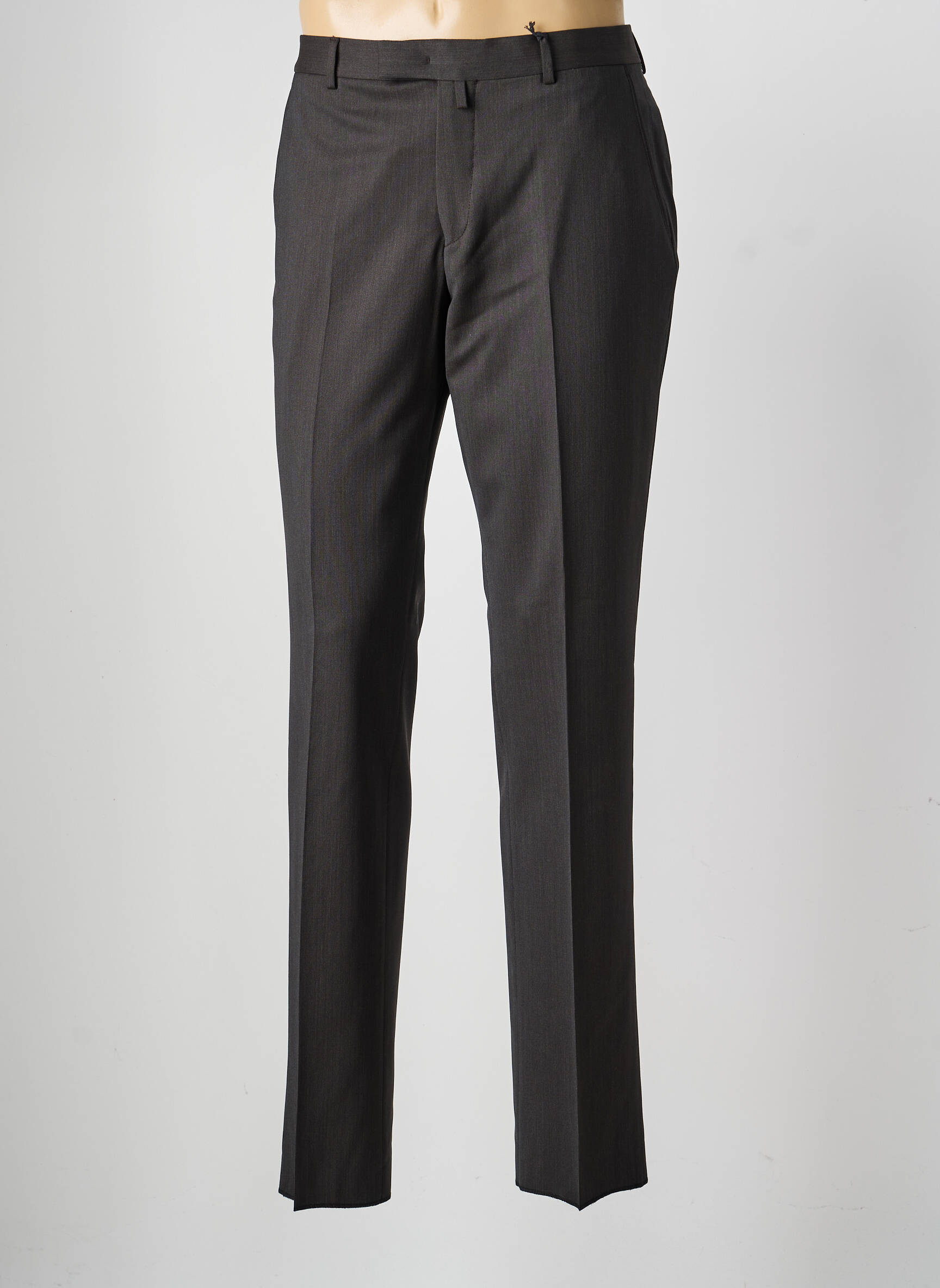 Pantalon drept talie cu cleme mărime normală gri SAINT HILAIRE bărbat