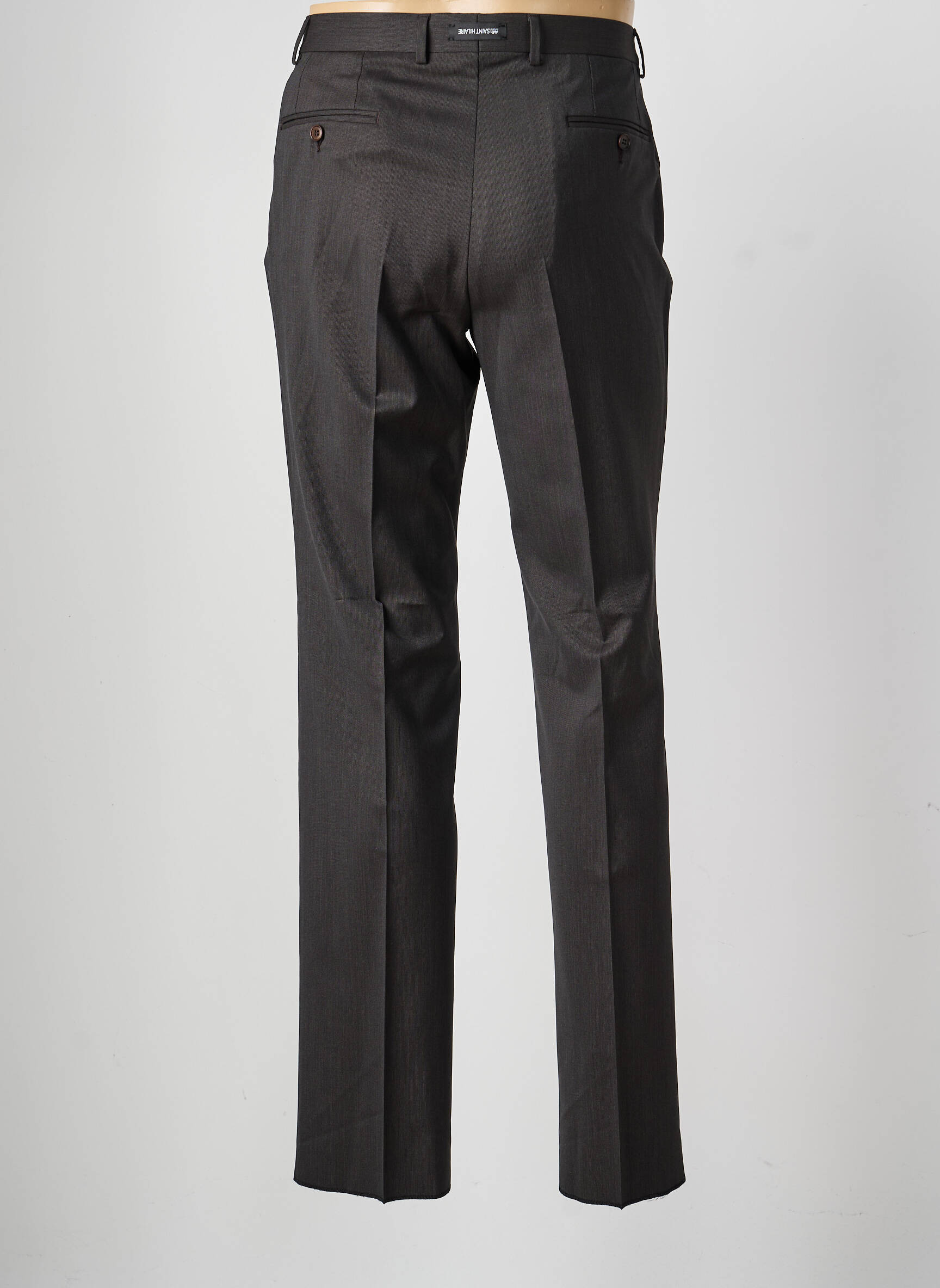 Pantalon drept talie cu cleme mărime normală gri SAINT HILAIRE bărbat