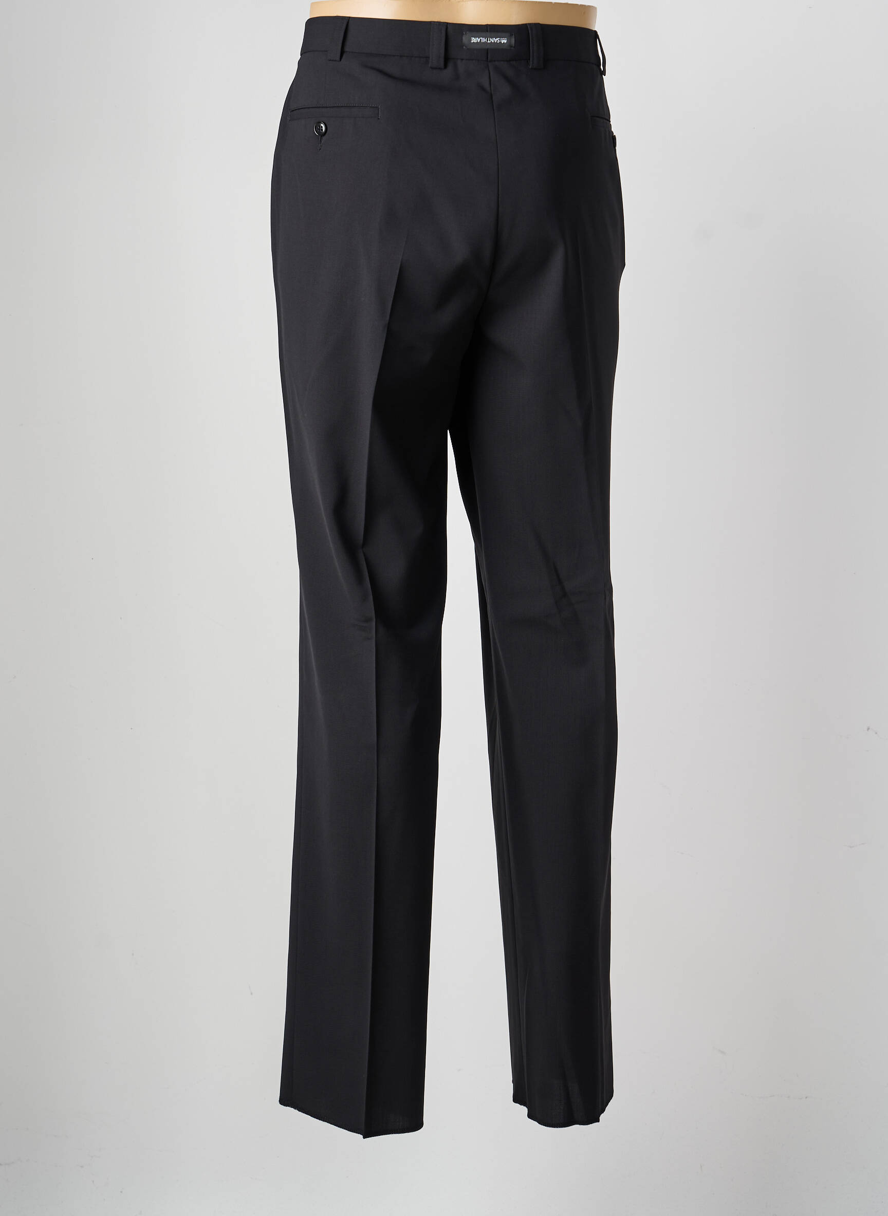 Pantalon drept țesătură poplin mărime normală negru SAINT HILAIRE bărbat