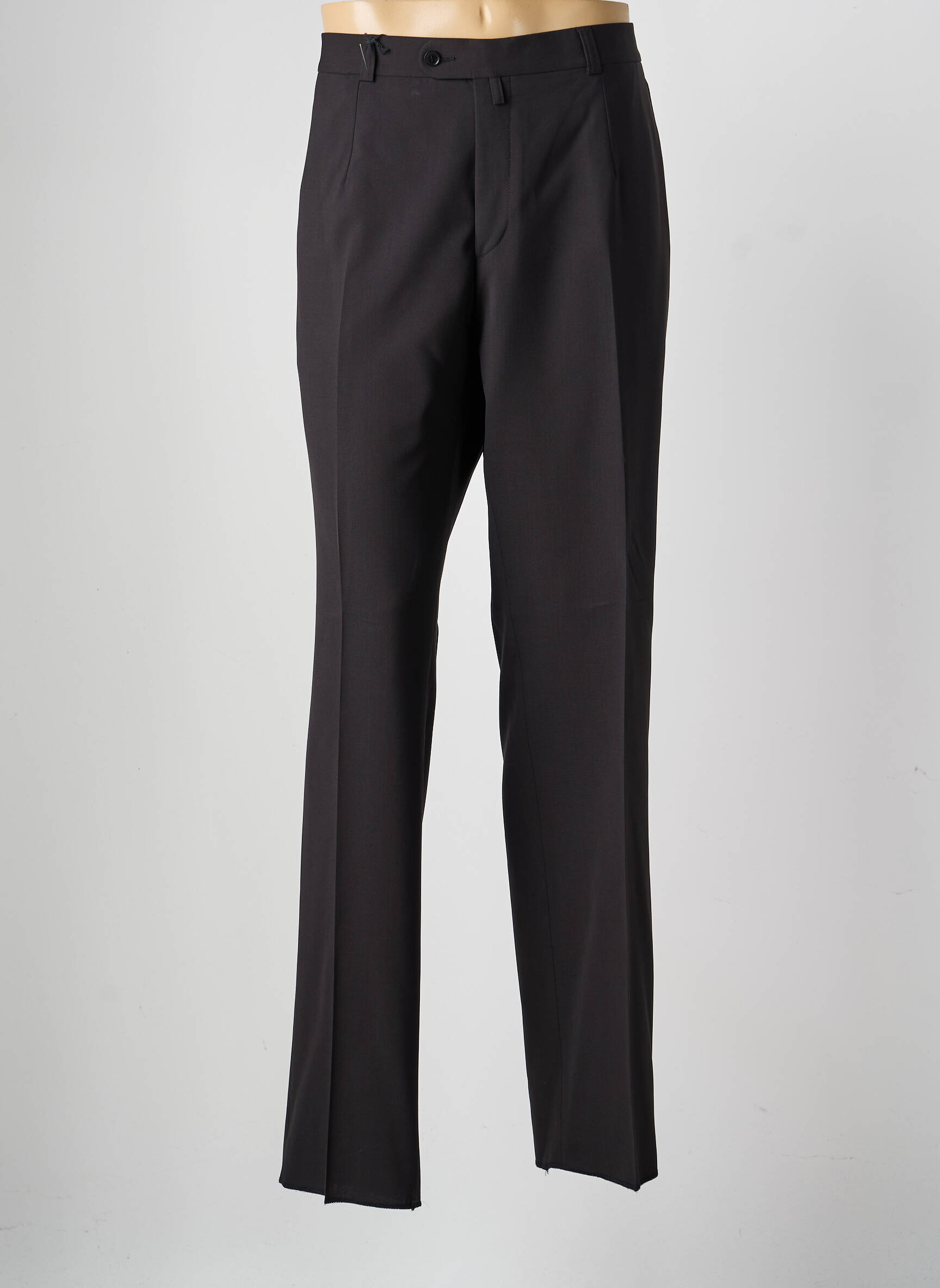 Pantalon drept țesătură poplin mărime normală negru SAINT HILAIRE bărbat