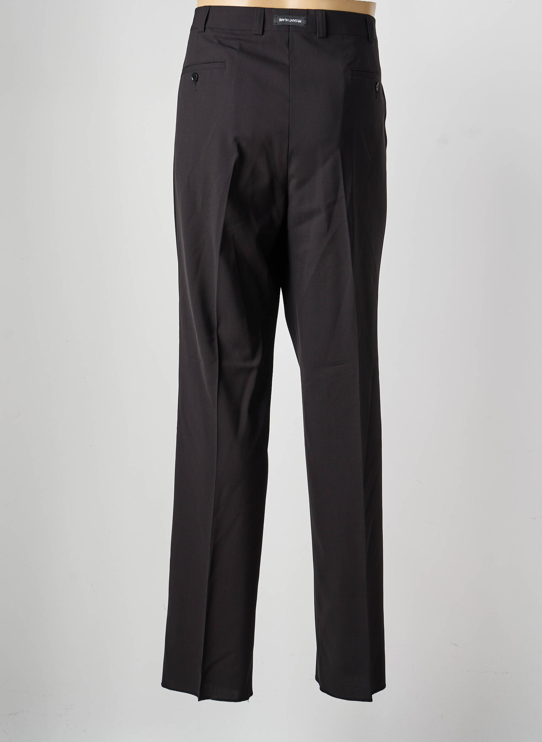 Pantalon drept țesătură poplin mărime normală negru SAINT HILAIRE bărbat