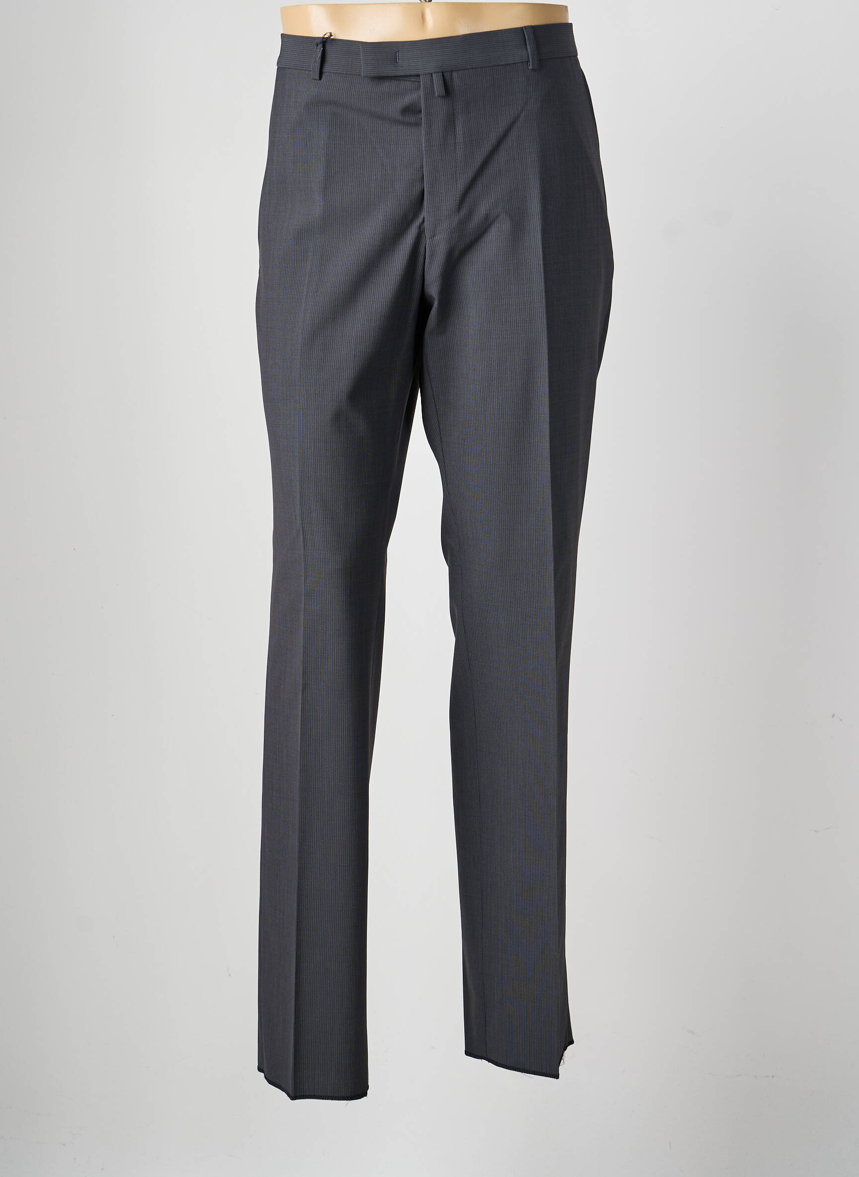 Pantalon drept țesătură poplin mărime normală gri SAINT HILAIRE bărbat