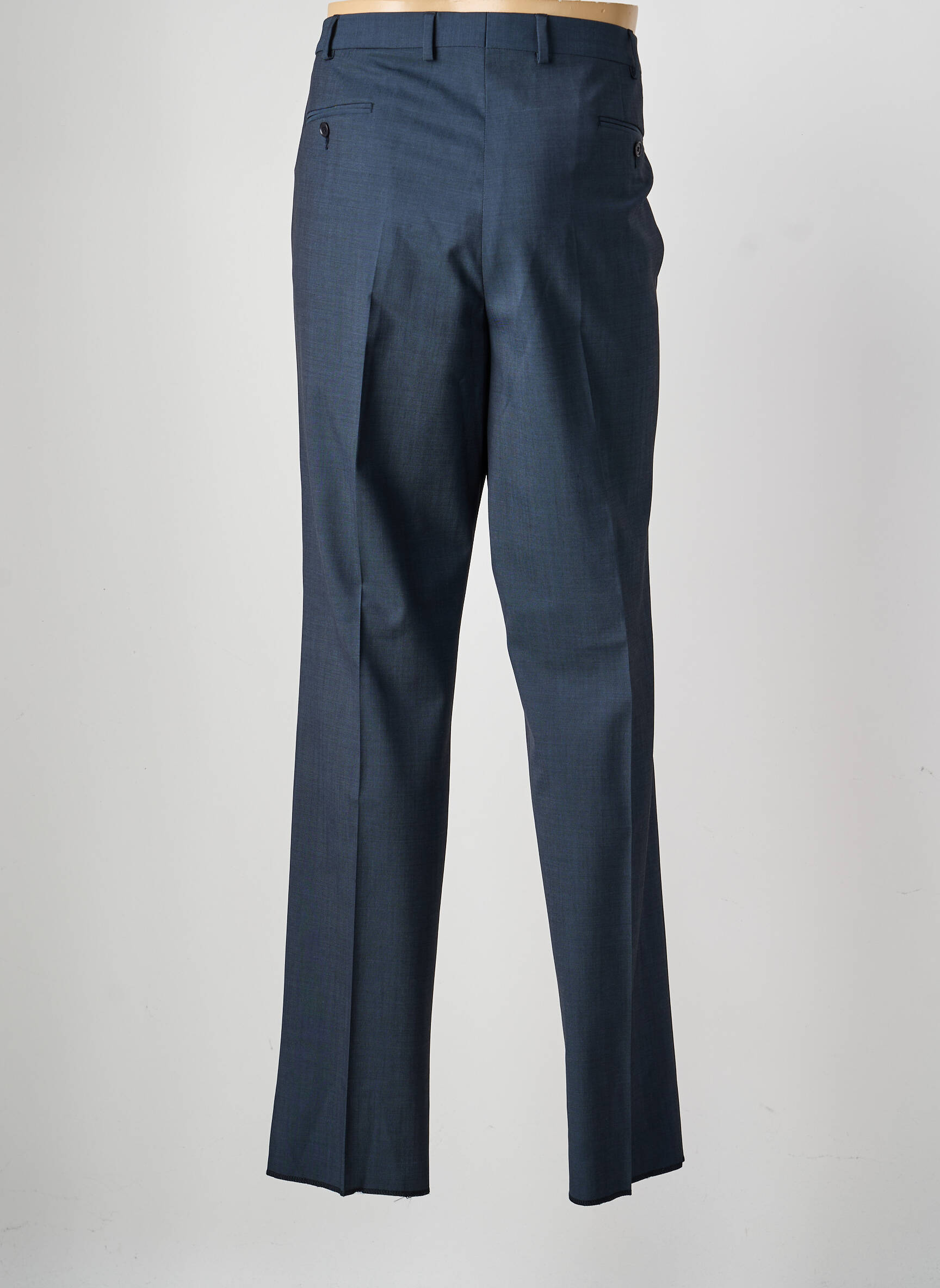 Pantalon drept țesătură melanj mărime normală albastru SAINT HILAIRE bărbat