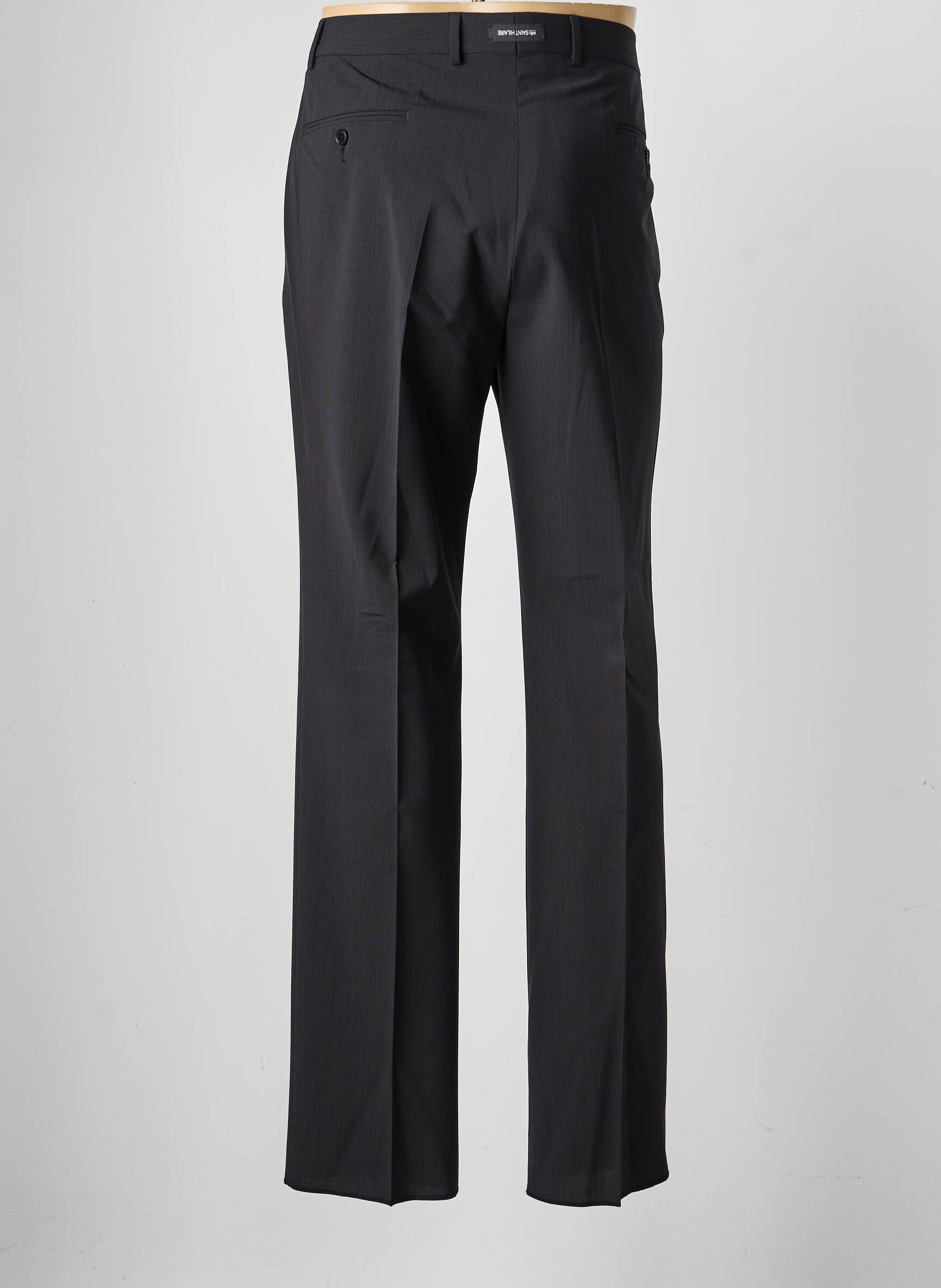 Pantalon drept țesătură poplin mărime normală negru SAINT HILAIRE bărbat