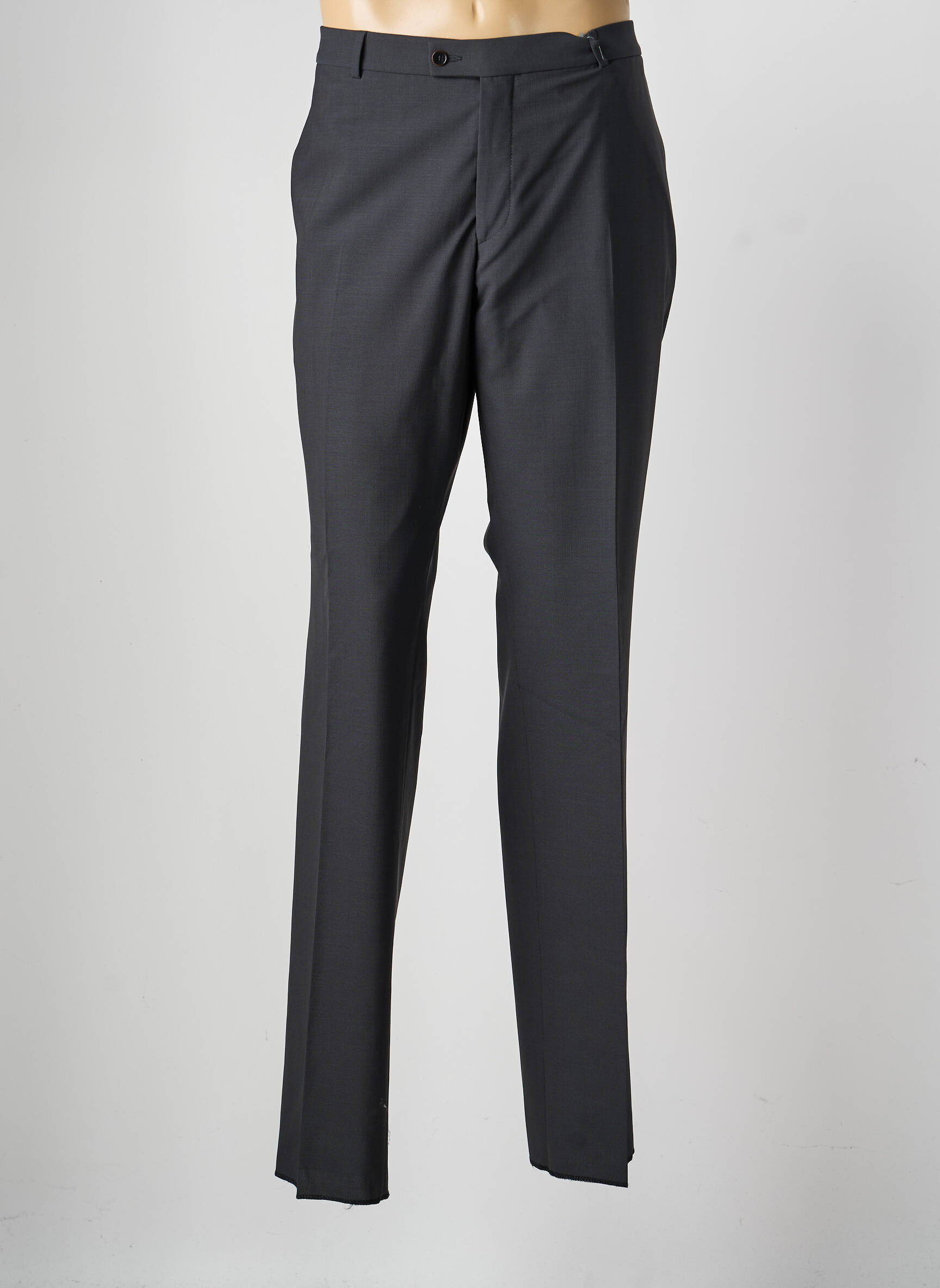 Pantalon drept talie cu cleme mărime normală gri SAINT HILAIRE bărbat