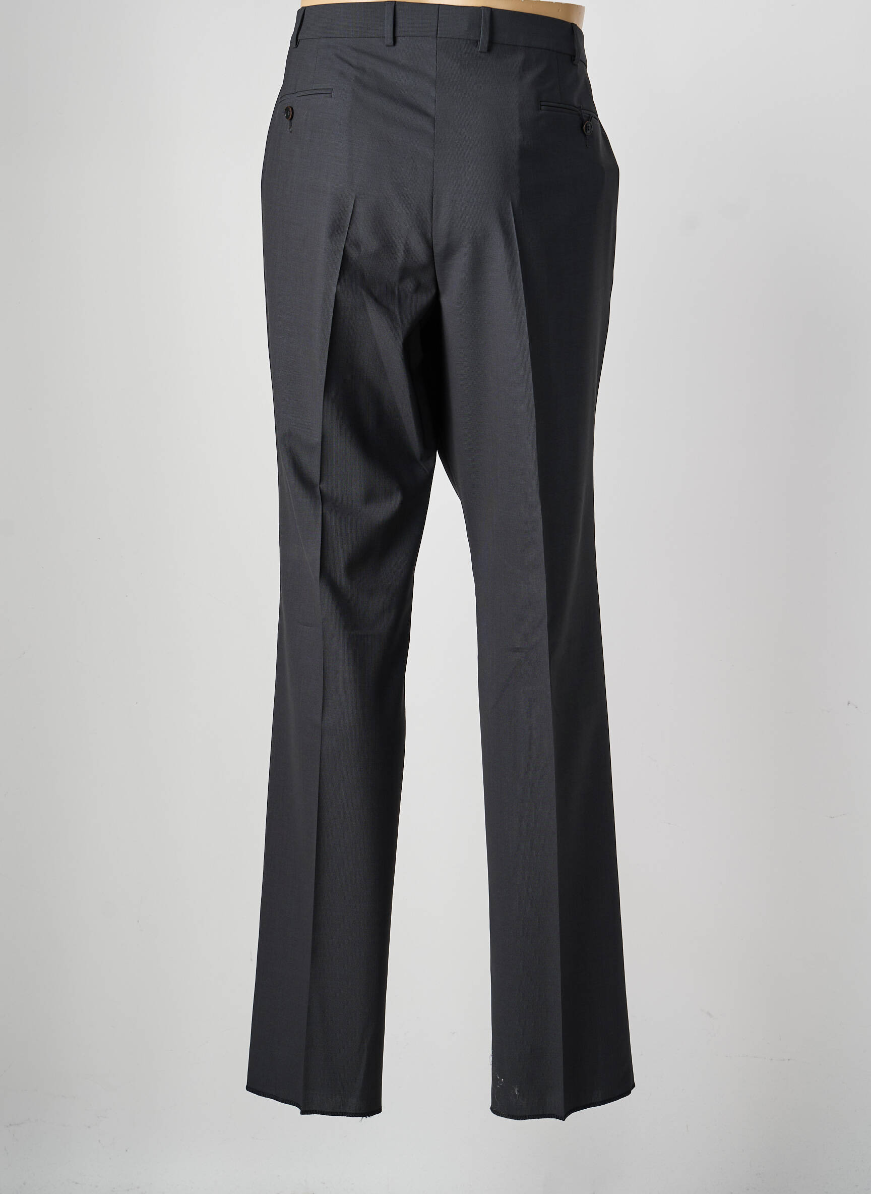 Pantalon drept talie cu cleme mărime normală gri SAINT HILAIRE bărbat