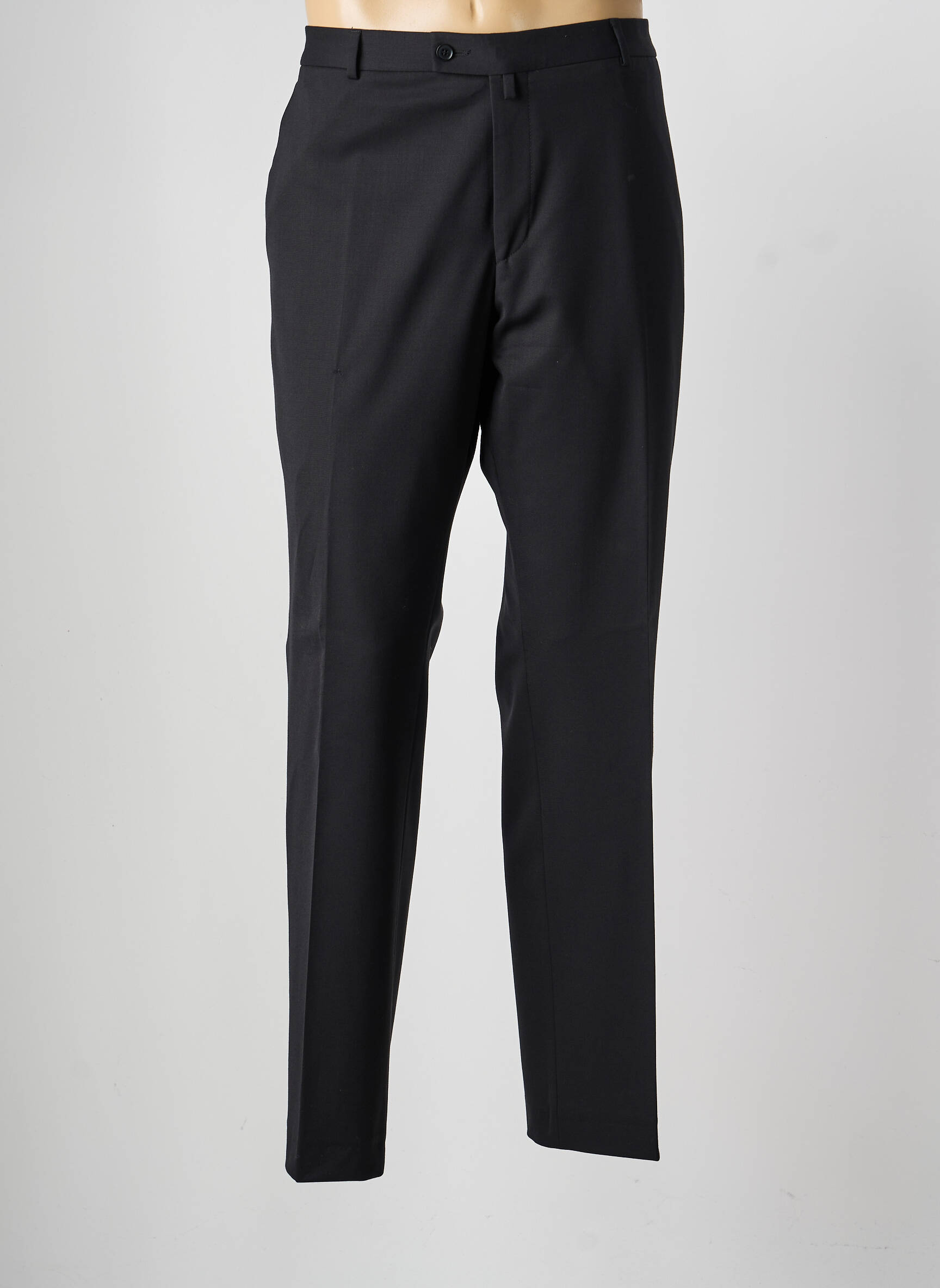 Pantalon drept țesătură poplin mărime normală negru SAINT HILAIRE bărbat