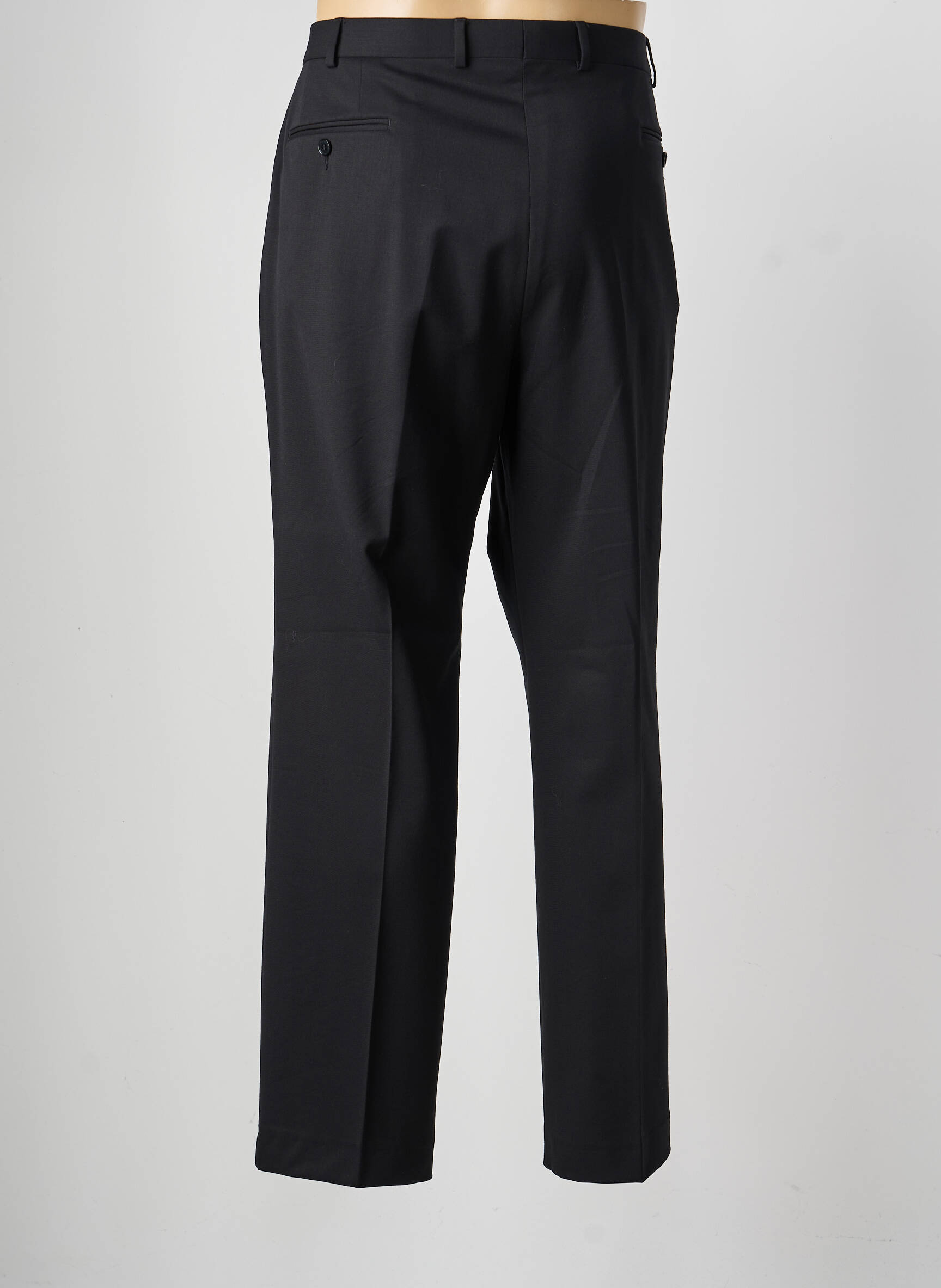 Pantalon drept țesătură poplin mărime normală negru SAINT HILAIRE bărbat