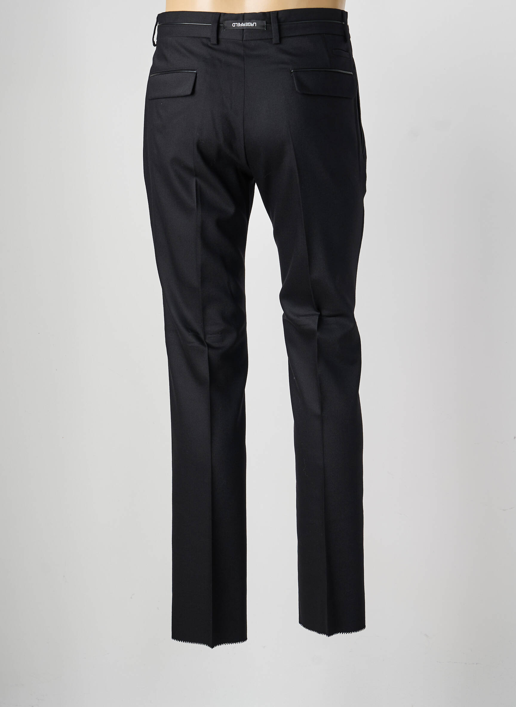 Pantalon drept țesătură poplin mărime normală negru KARL LAGERFELD bărbat