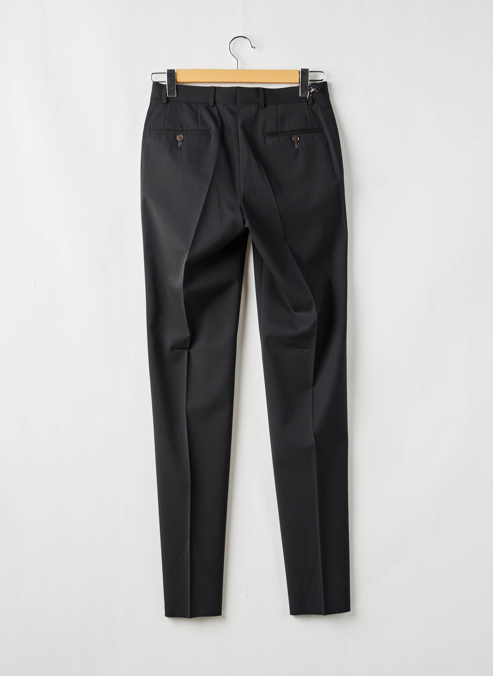Pantalon drept țesătură poplin mărime normală negru SAINT HILAIRE bărbat