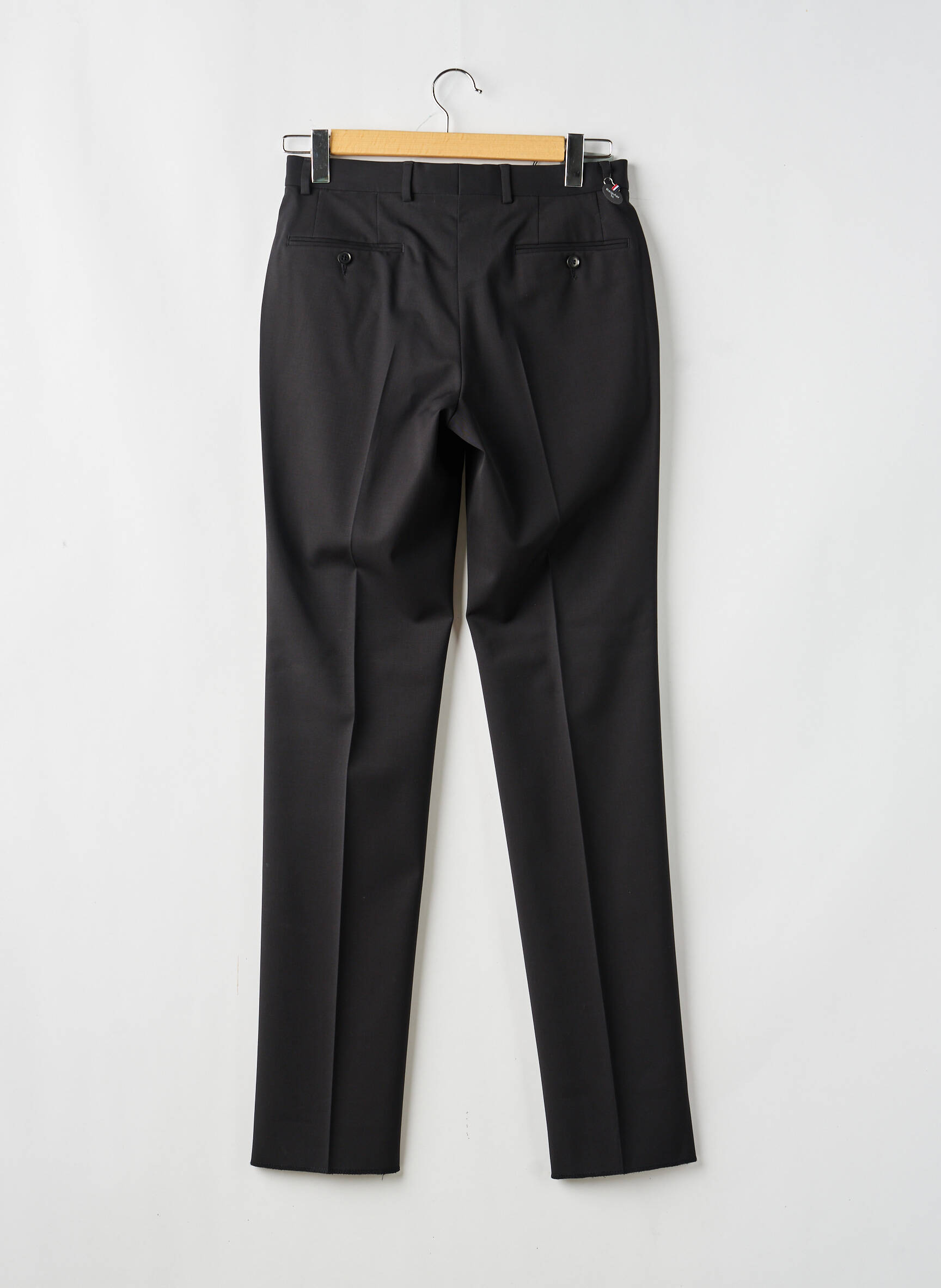 Pantalon drept țesătură poplin mărime normală negru SAINT HILAIRE bărbat