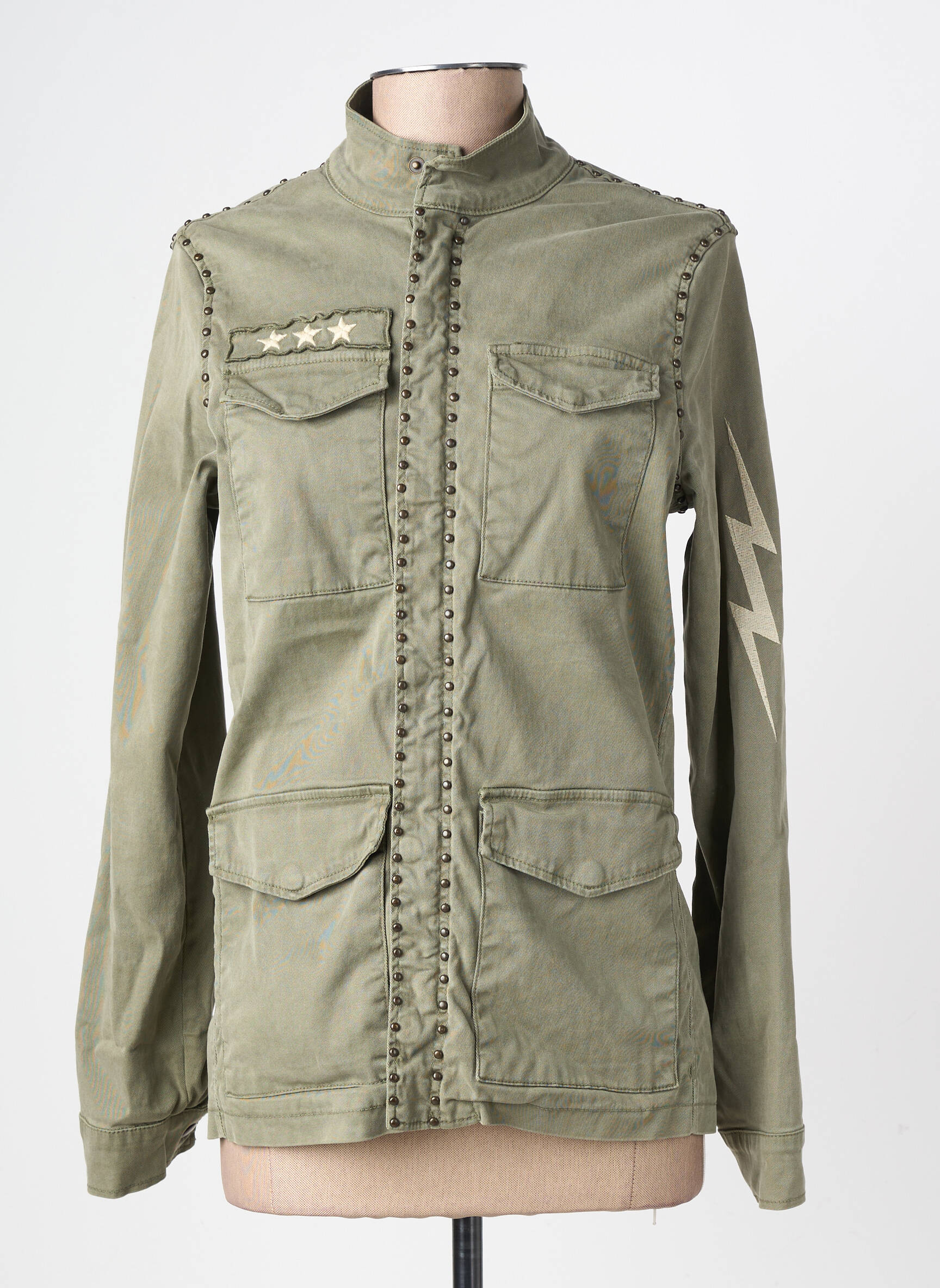 Jachete casual croială cambrată verde FIVE femeie