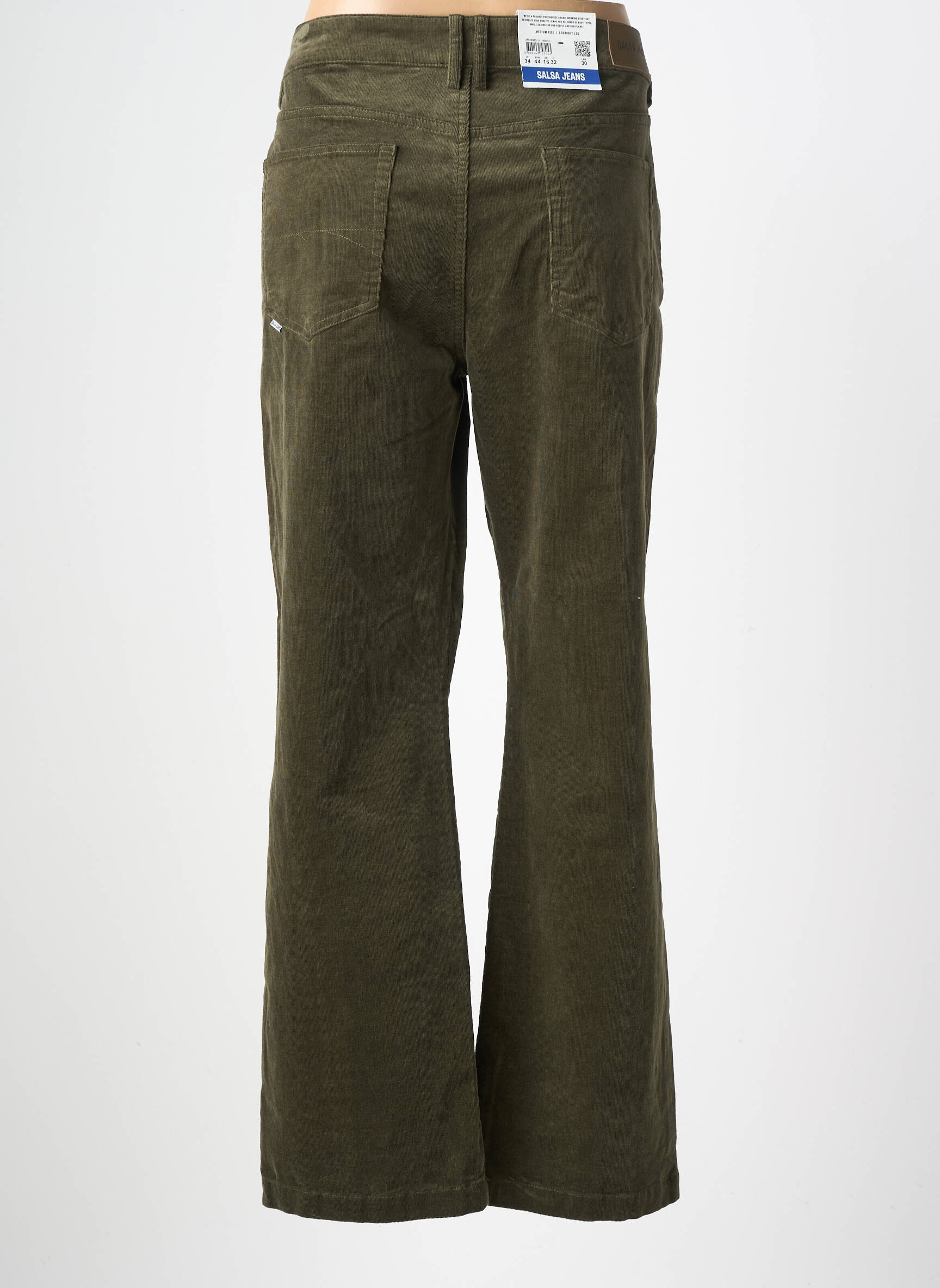 Pantalon drept elasticitate mărime normală verde SALSA femeie