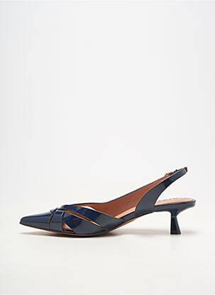 Pantofi cu toc material neted toc de 4 la 6 cm albastru BIBI LOU femeie