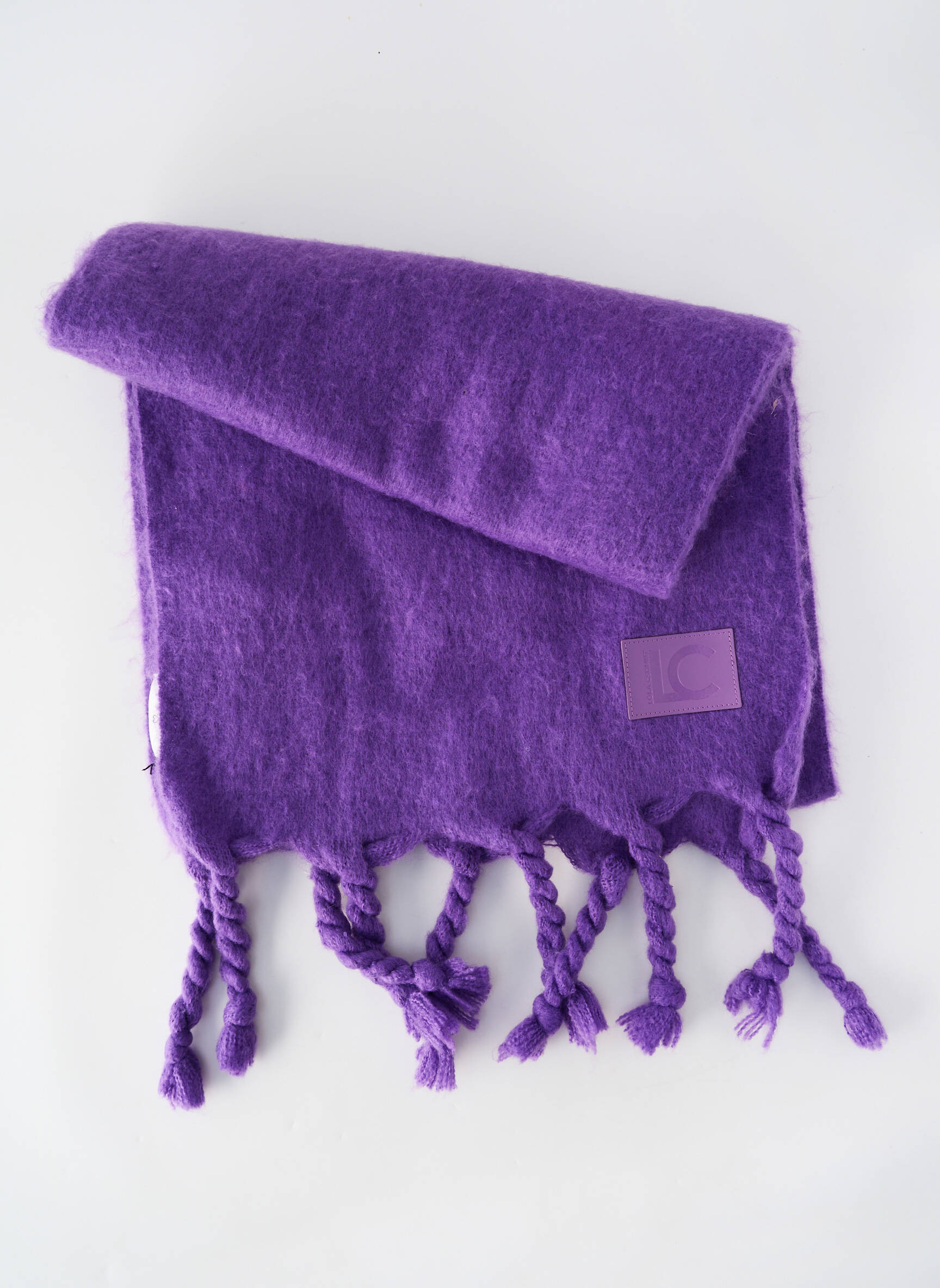 Eșarfă tricot tricot pufos violet LOLA CASADEMUNT femeie