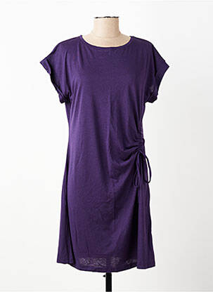 Rochie scurtă mâneci scurte mâneci scurte violet LA FEE MARABOUTEE femeie