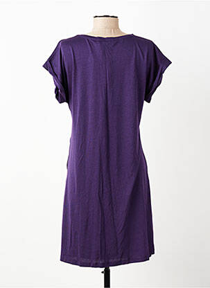 Rochie scurtă mâneci scurte mâneci scurte violet LA FEE MARABOUTEE femeie