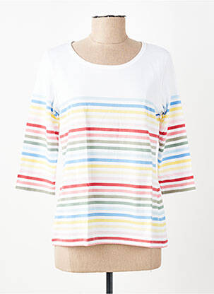 Tricou mâneci 3/4 mâneci 3/4 alb ARMOR LUX femeie