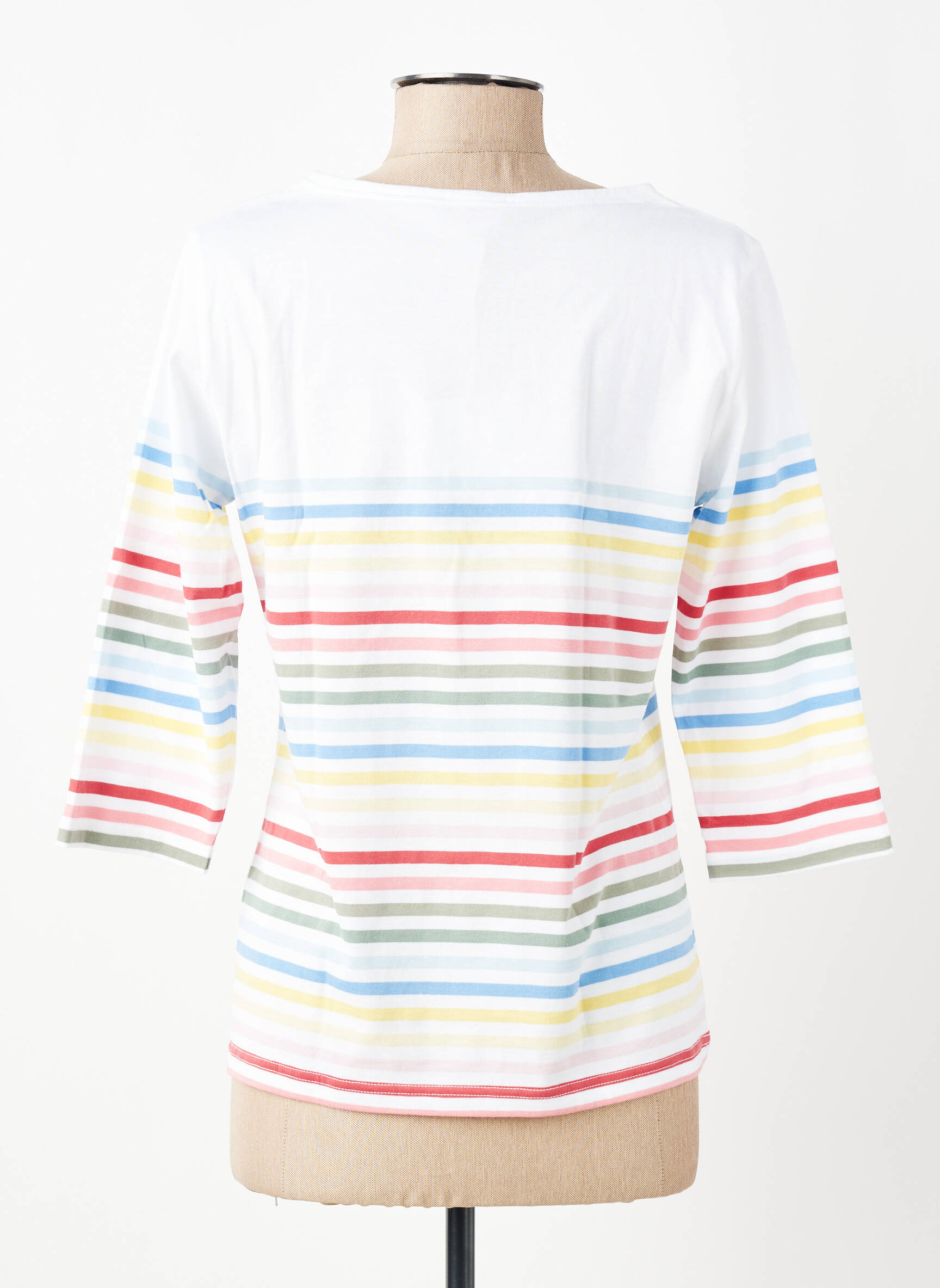 Tricou mâneci 3/4 mâneci 3/4 alb ARMOR LUX femeie