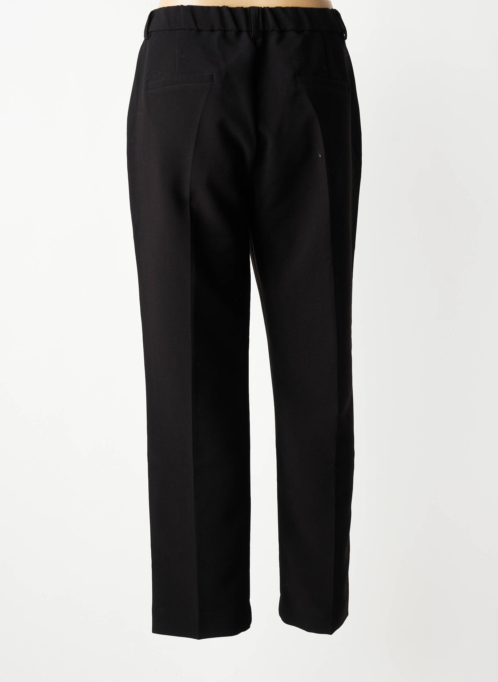 Pantalon drept țesătură crep mărime normală negru SIGNE NATURE femeie