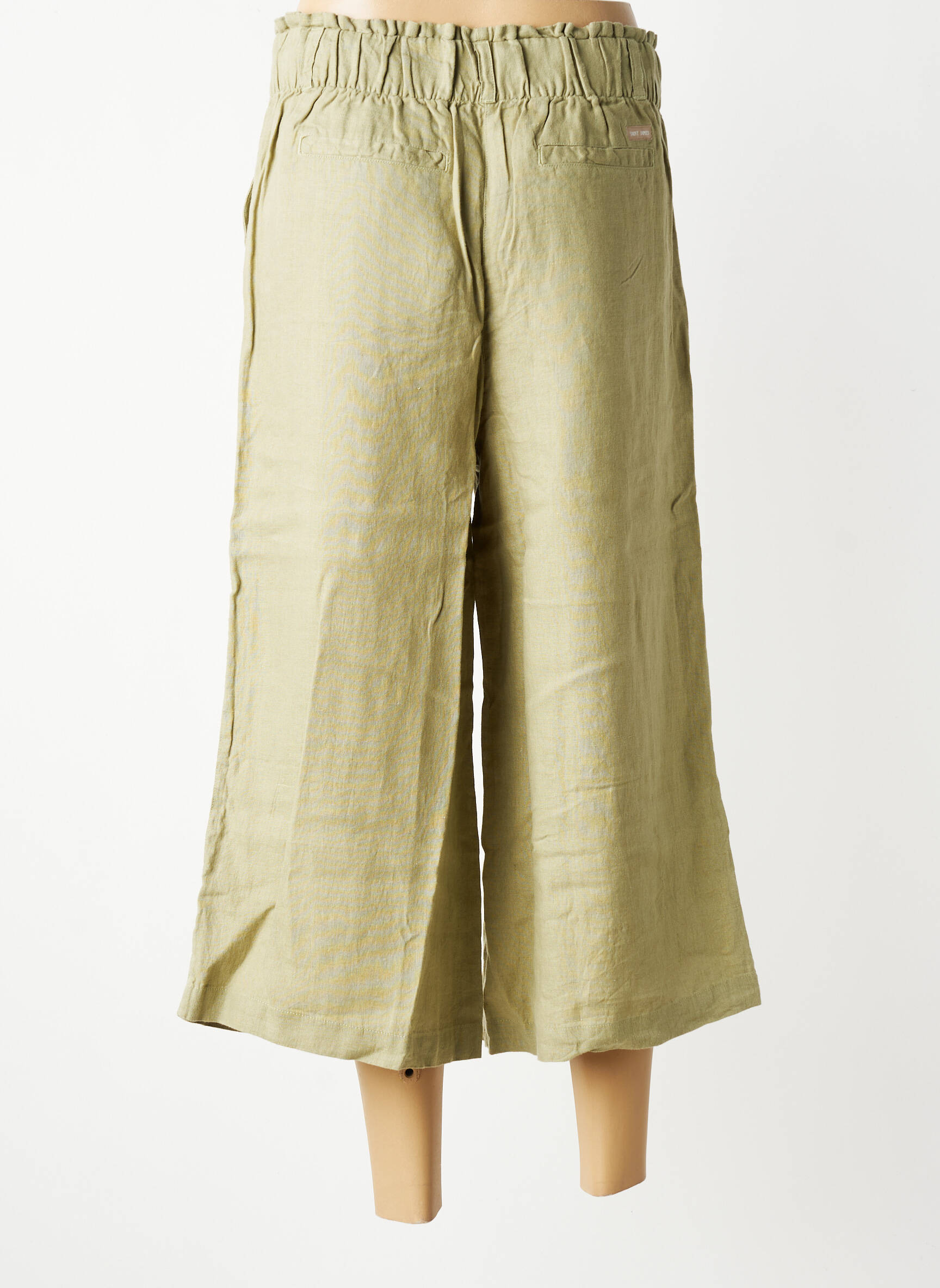 Pantalon trei sferturi talie înaltă talie înaltă verde SAINT JAMES femeie