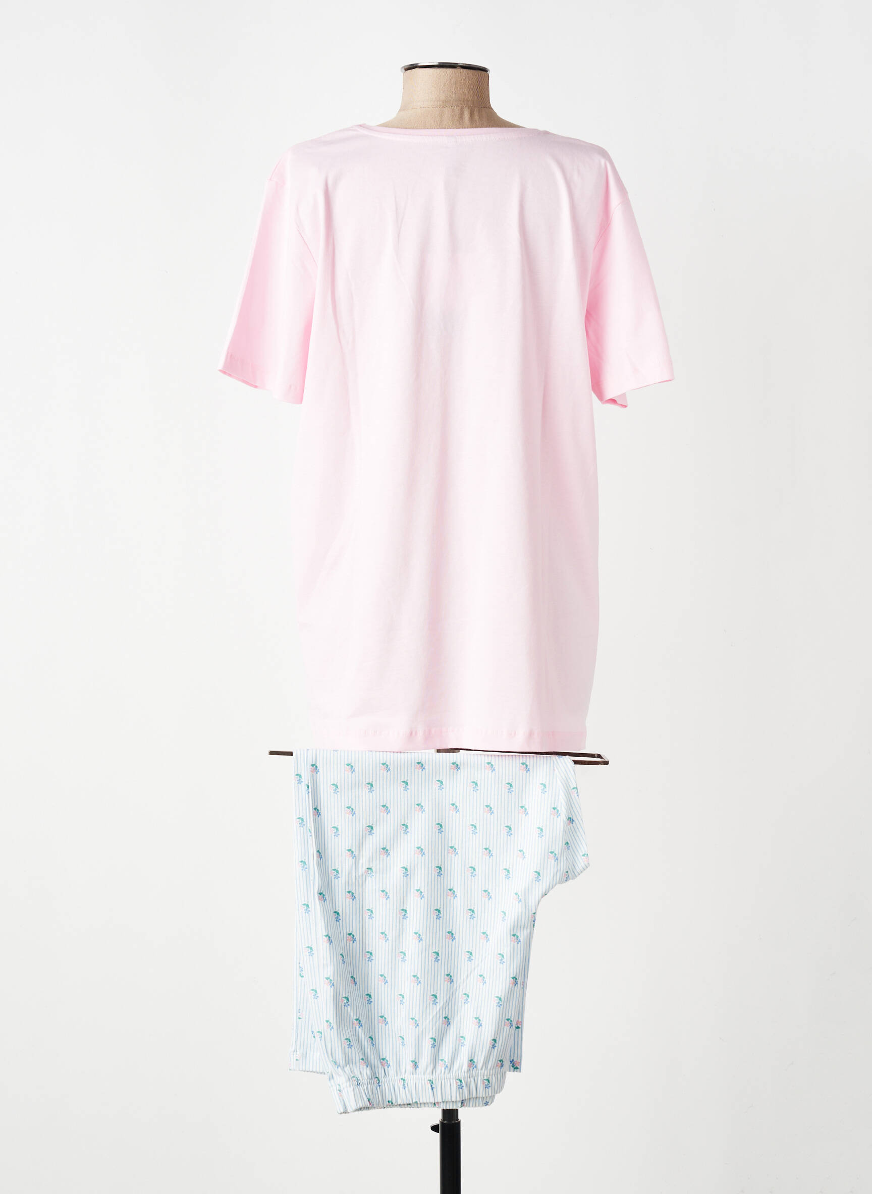 Pijama mâneci scurte roz ARMOR LUX femeie