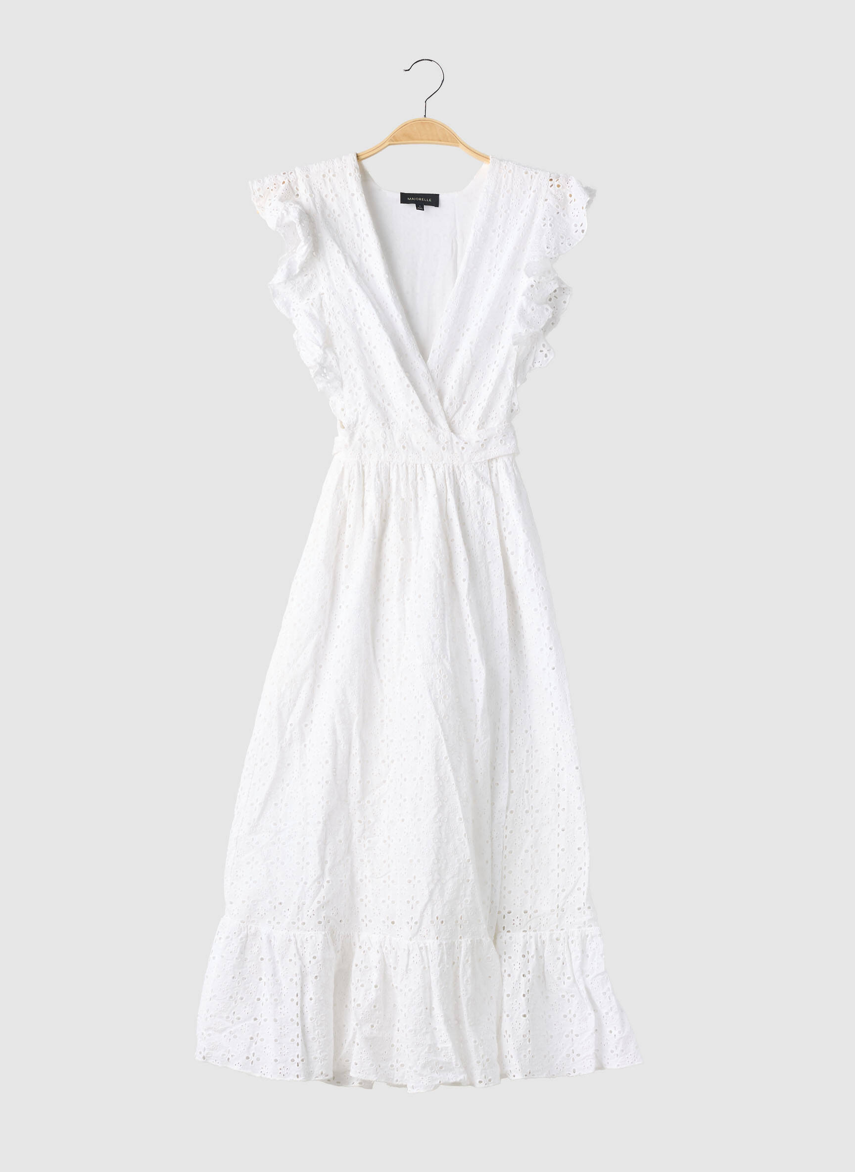 Rochie lungă mâneci scurte mâneci scurte alb MAJORELLE femeie