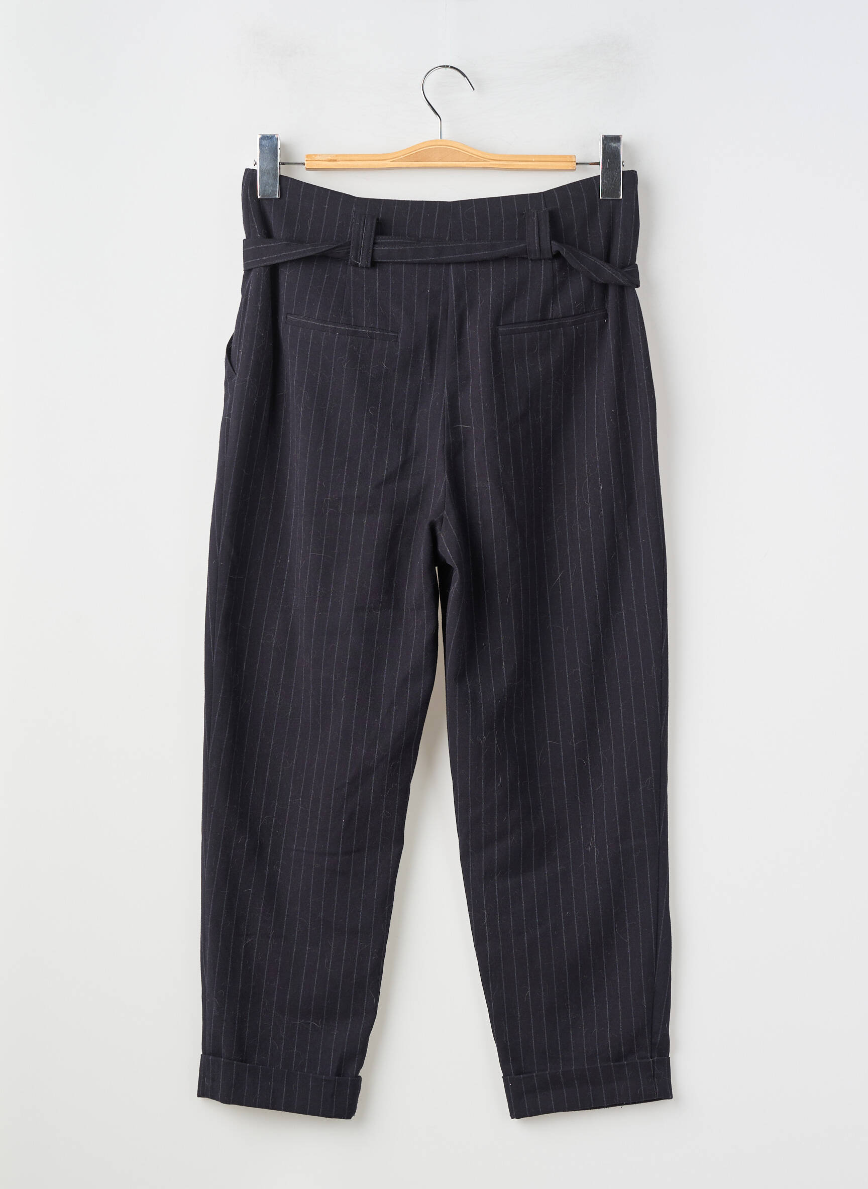 Pantalon drept croială morcov talie înaltă negru NEW LOOK femeie