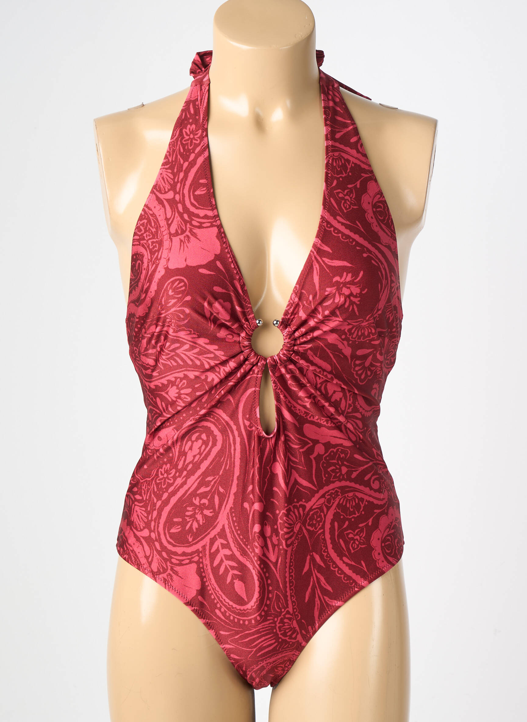 Costum de baie dintr-o singură piesă elasticitate roșu ALME femeie