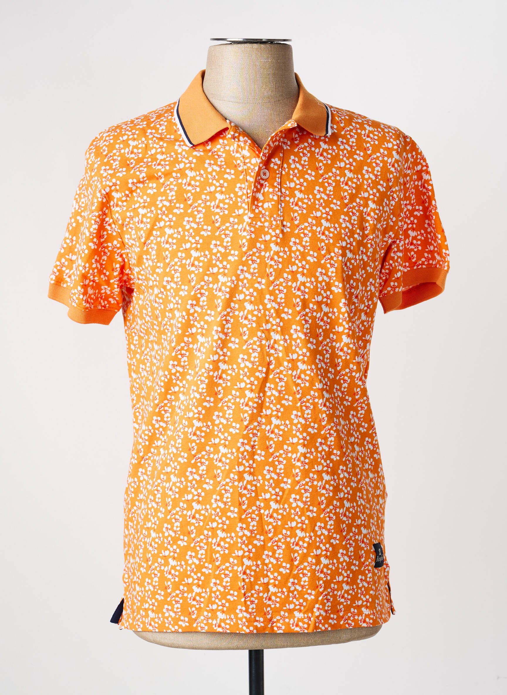 Polo țesătură jersey mâneci scurte portocalie RECYCLED ART WORLD bărbat