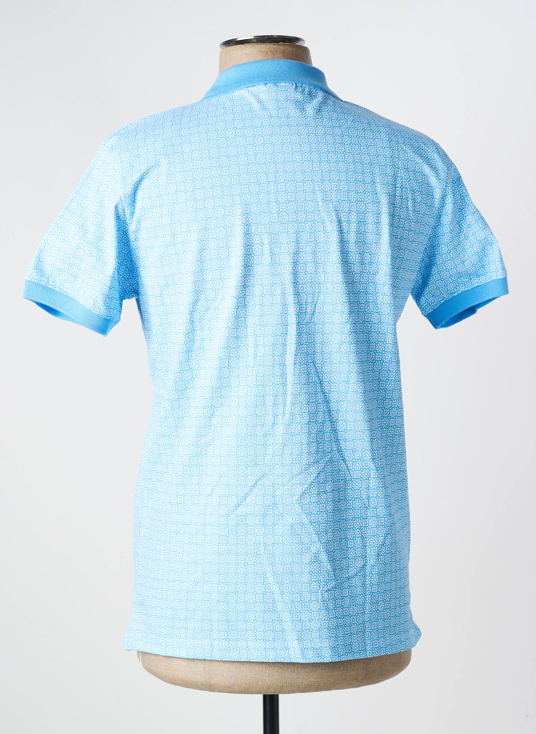 Polo țesătură jersey mâneci scurte albastru RECYCLED ART WORLD bărbat