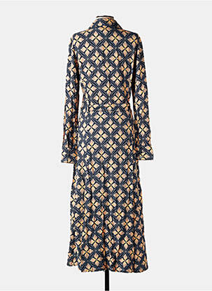 Rochie lungă imprimeu fantezie mâneci lungi albastru 4 FUNKY FLAVOURS femeie