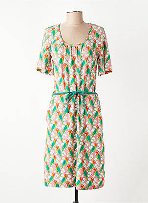 Rochie midi imprimeu fantezie mâneci scurte roz BAKERY LADIES femeie
