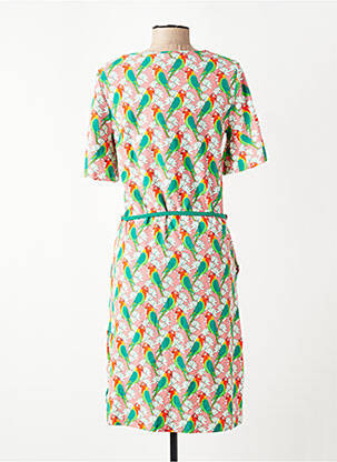 Rochie midi imprimeu fantezie mâneci scurte roz BAKERY LADIES femeie