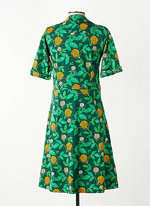 Rochie midi imprimeu fantezie mâneci scurte verde CISSI OCH SELMA femeie